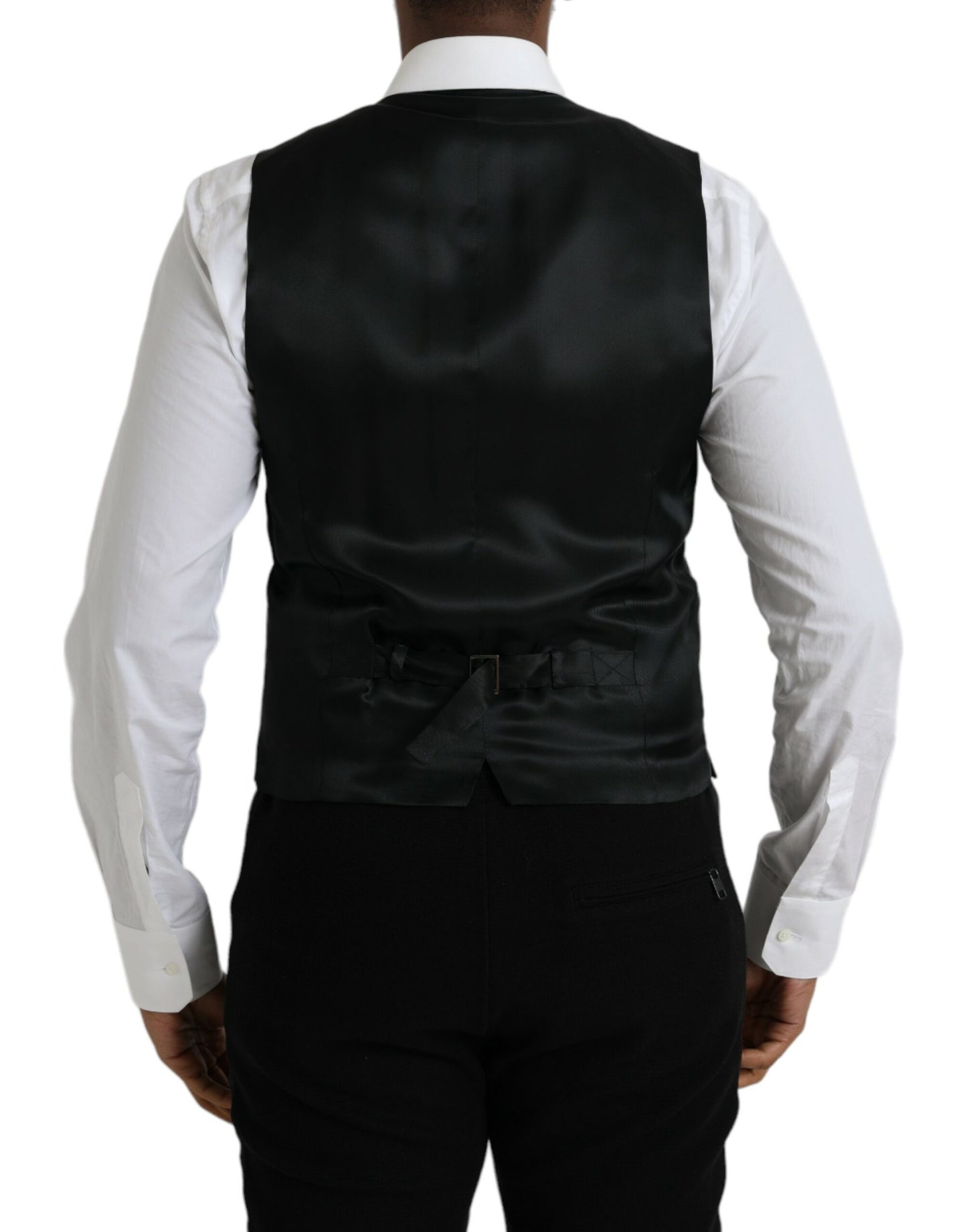 Dolce & Gabbana – Schwarze Weste aus Wolle für formelle Anlässe