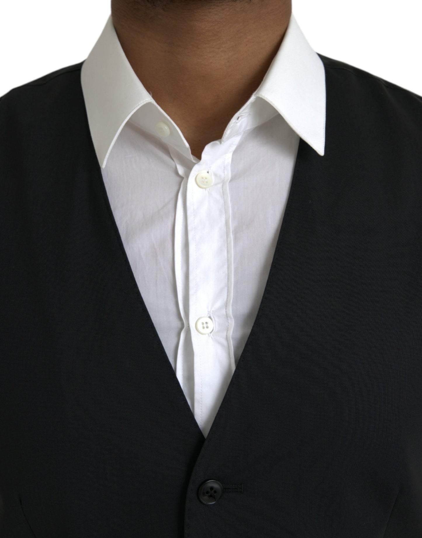 Dolce & Gabbana – Schwarze Weste aus Wolle für formelle Anlässe