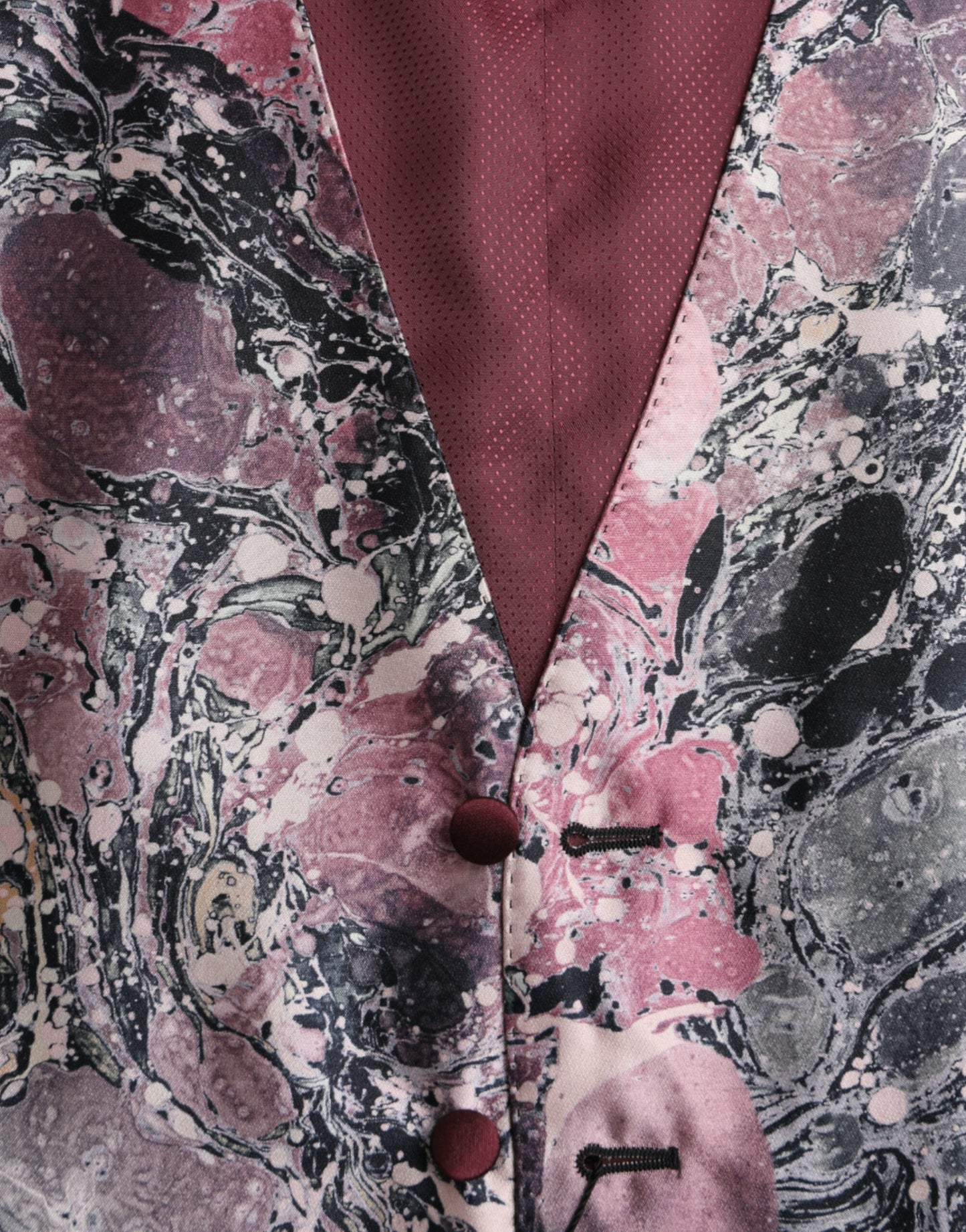 Dolce & Gabbana – Mehrfarbige Weste aus Galaxy-Seide, formelle Weste