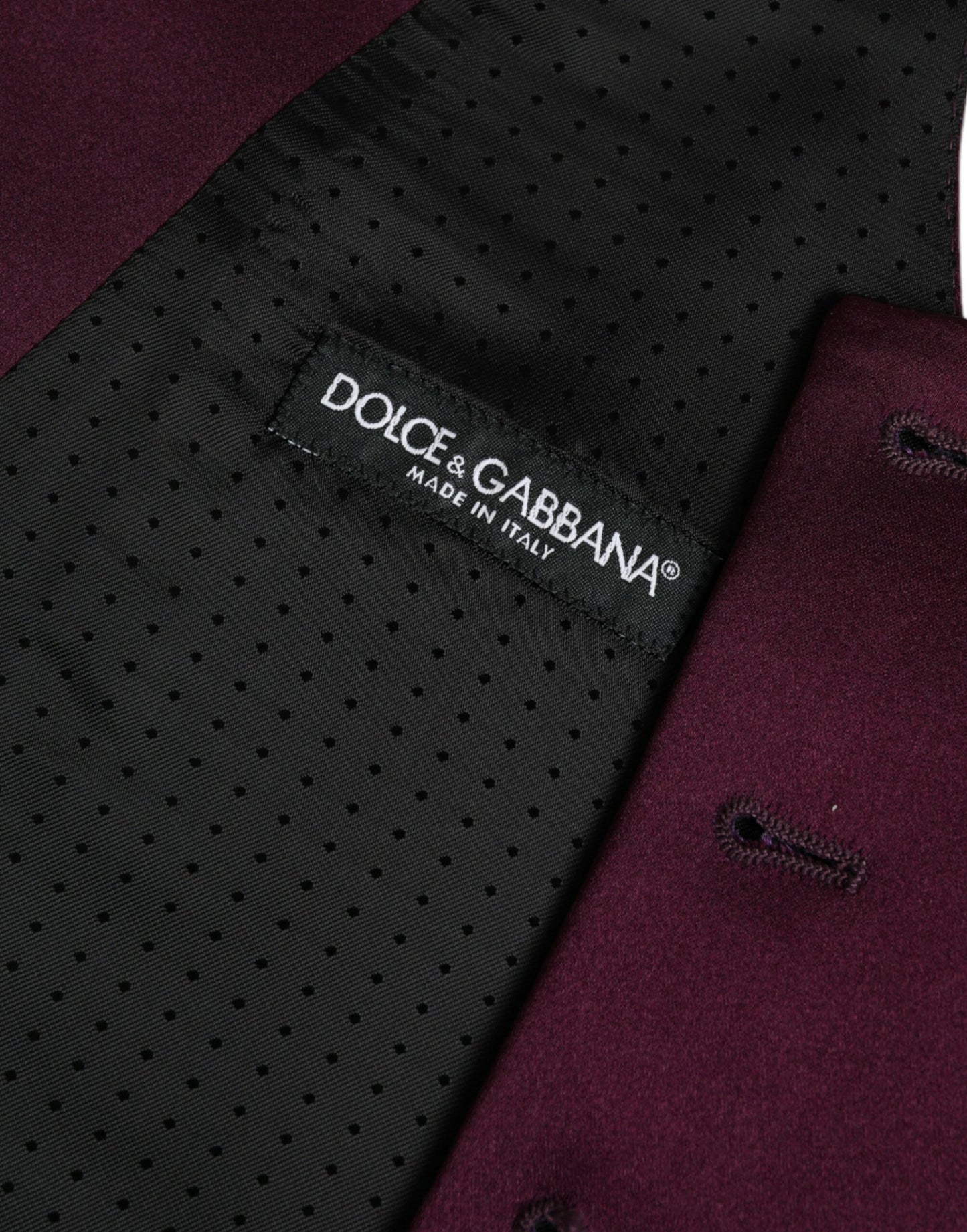 Dolce & Gabbana Kastanienbraune Weste aus Satinseide, formelle Weste