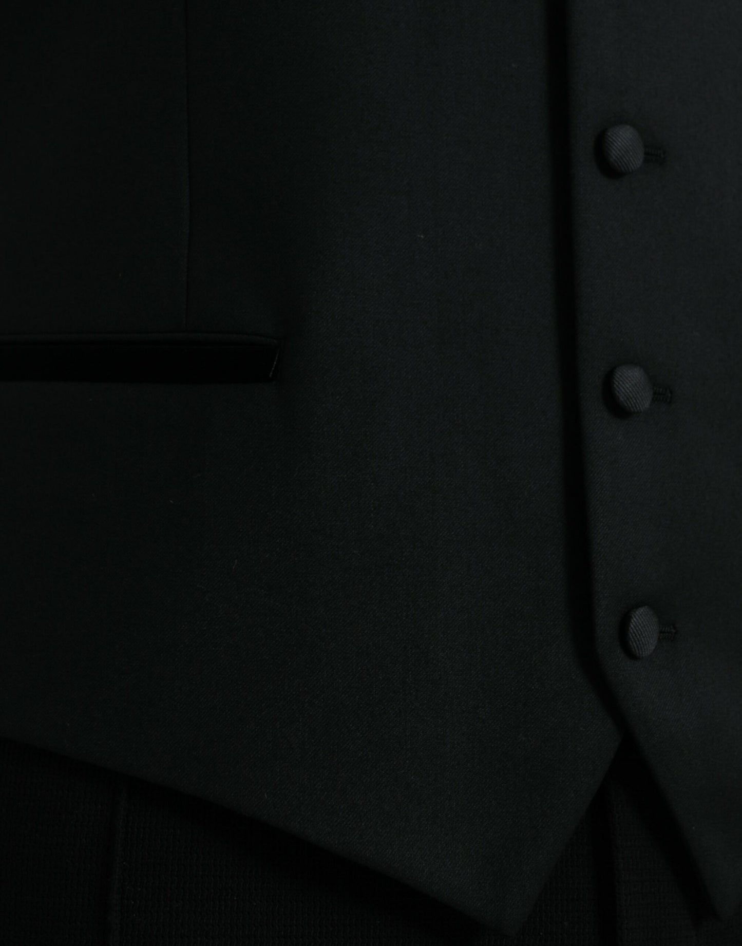 Dolce & Gabbana Schwarze Seidenweste, formelle Weste