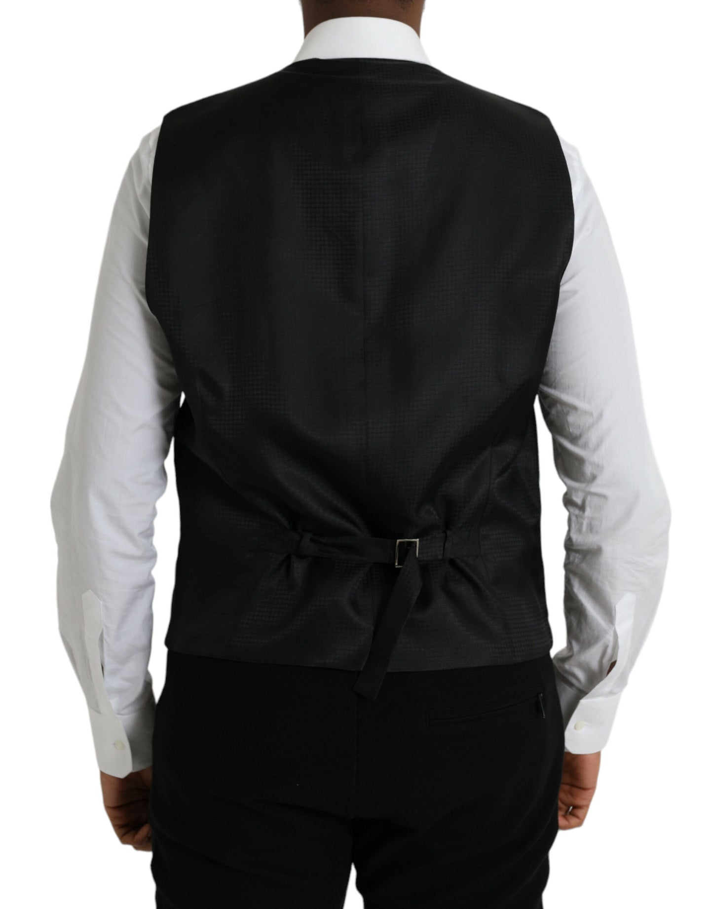 Dolce & Gabbana Schwarze Wollweste, formelle Weste