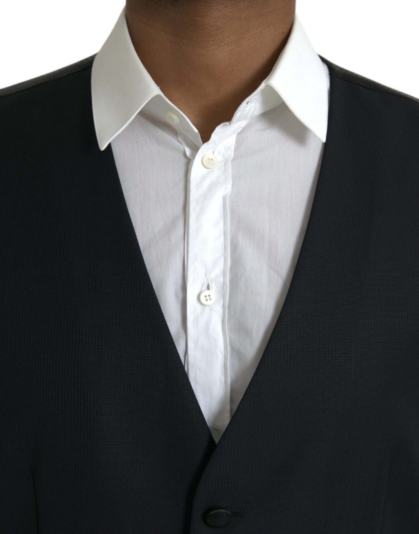 Dolce & Gabbana Schwarze Wollweste, formelle Weste