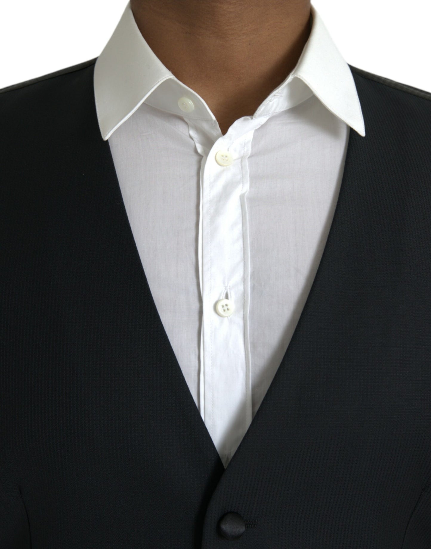Dolce & Gabbana Schwarze Wollweste, formelle Weste