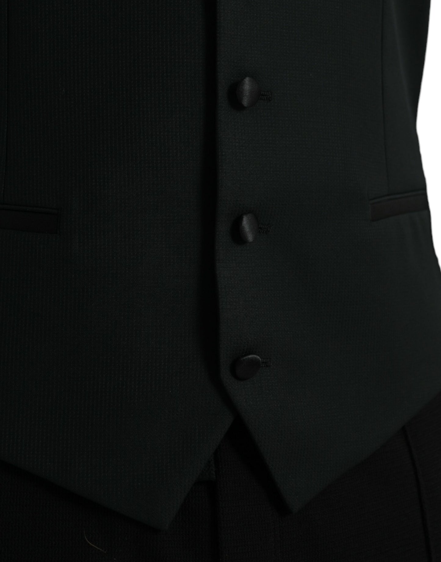 Dolce & Gabbana Schwarze Wollweste, formelle Weste