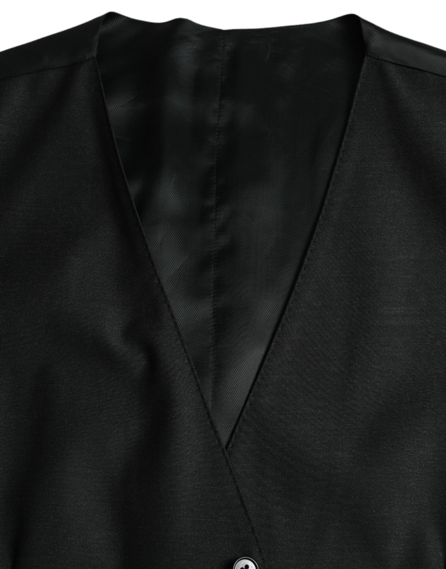 Dolce & Gabbana Schwarze Wollweste, formelle Weste