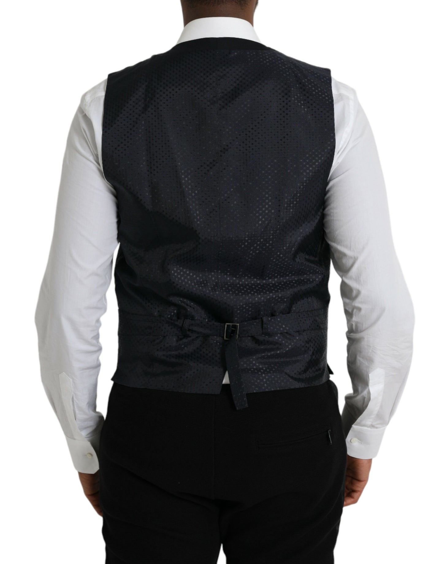 Dolce & Gabbana Schwarze Wollweste, formelle Weste