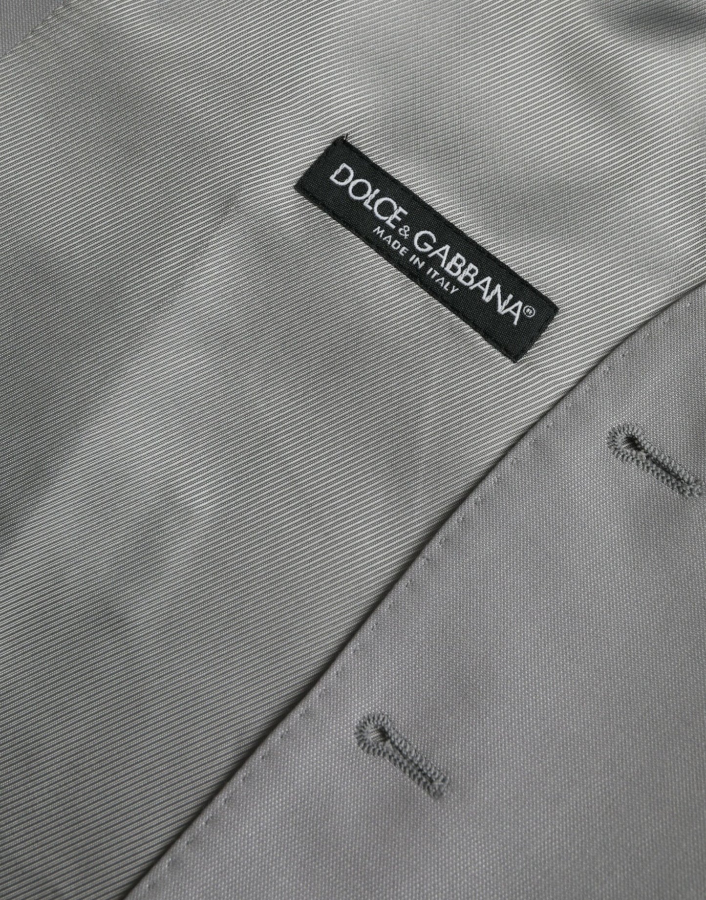 Dolce & Gabbana Hellgraue Weste aus Wolle für formelle Anlässe