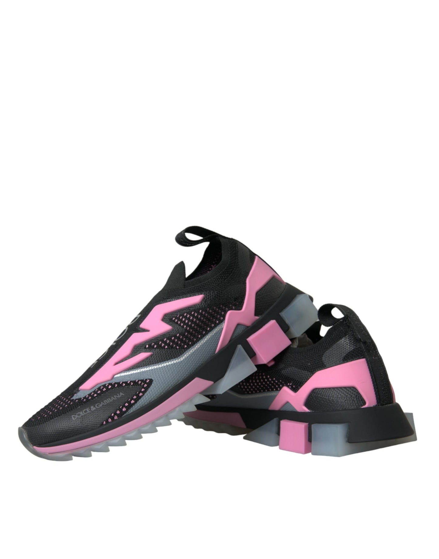 Dolce & Gabbana – Sorrento – Slipper-Sneaker in Schwarz und Rosa