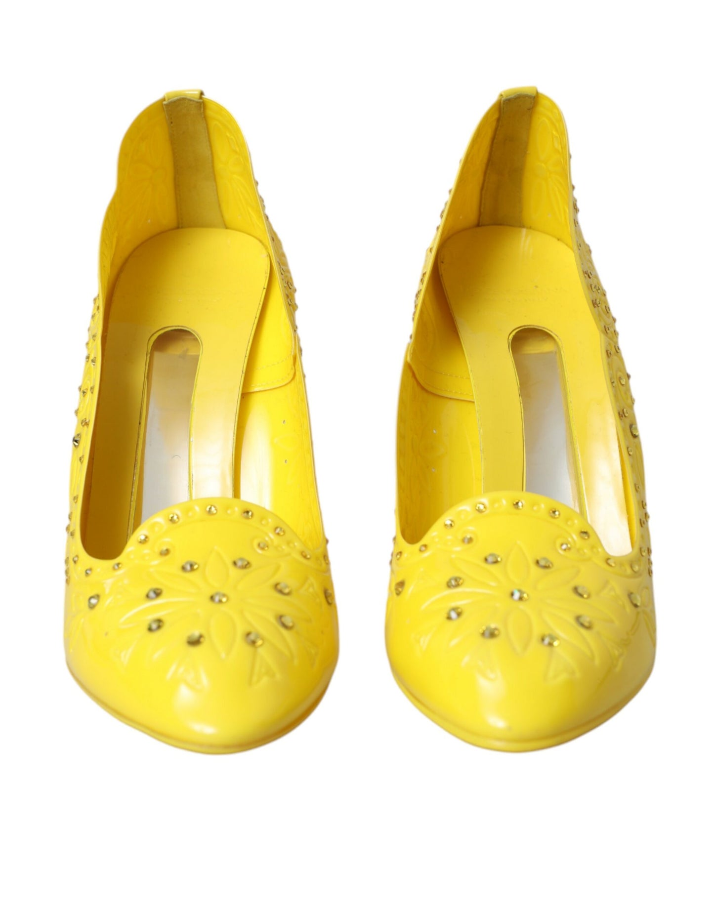 Dolce & Gabbana Gelbe Kristall CINDERELLA Heels Pumps Schuhe
