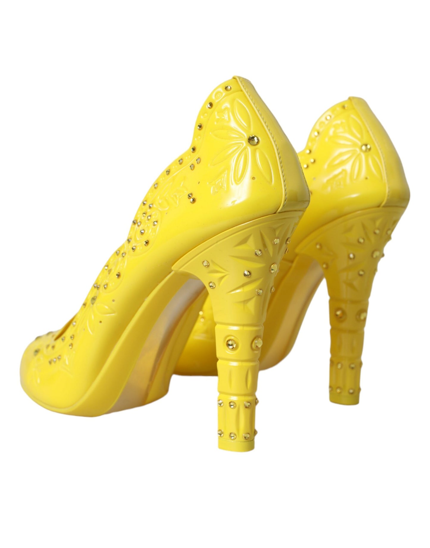 Dolce & Gabbana Gelbe Kristall CINDERELLA Heels Pumps Schuhe