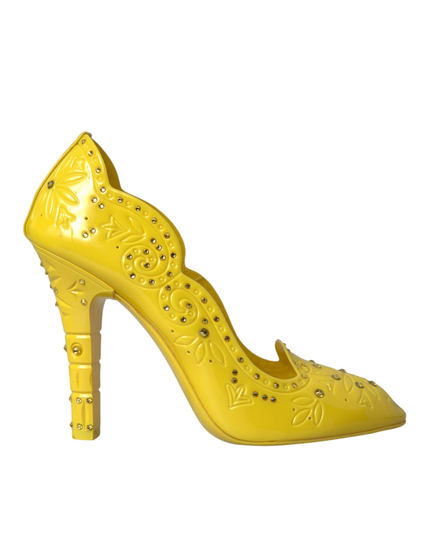 Dolce & Gabbana Gelbe Kristall CINDERELLA Heels Pumps Schuhe