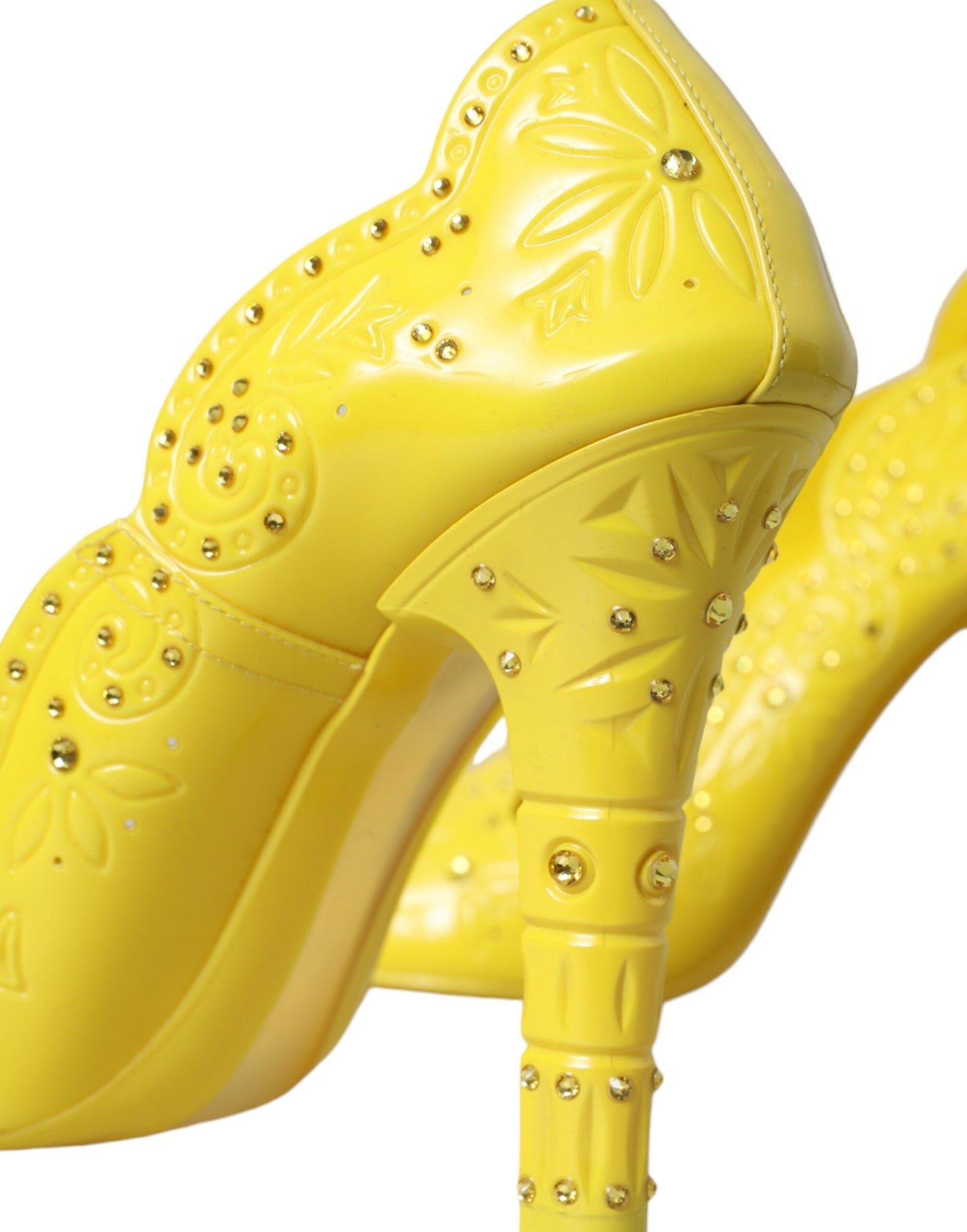 Dolce & Gabbana Gelbe Kristall CINDERELLA Heels Pumps Schuhe