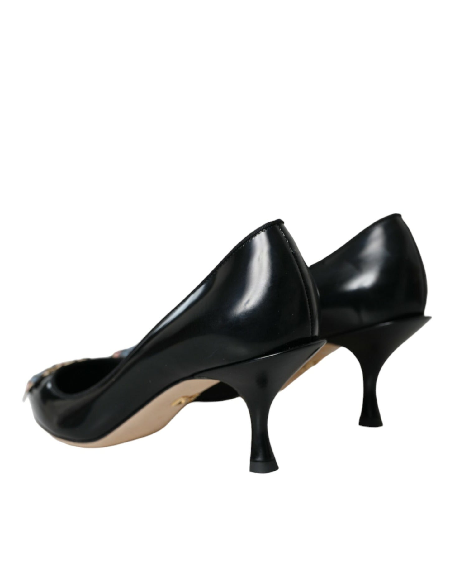 Dolce & Gabbana – Pumps mit BOOM-Patch aus schwarzem Leder