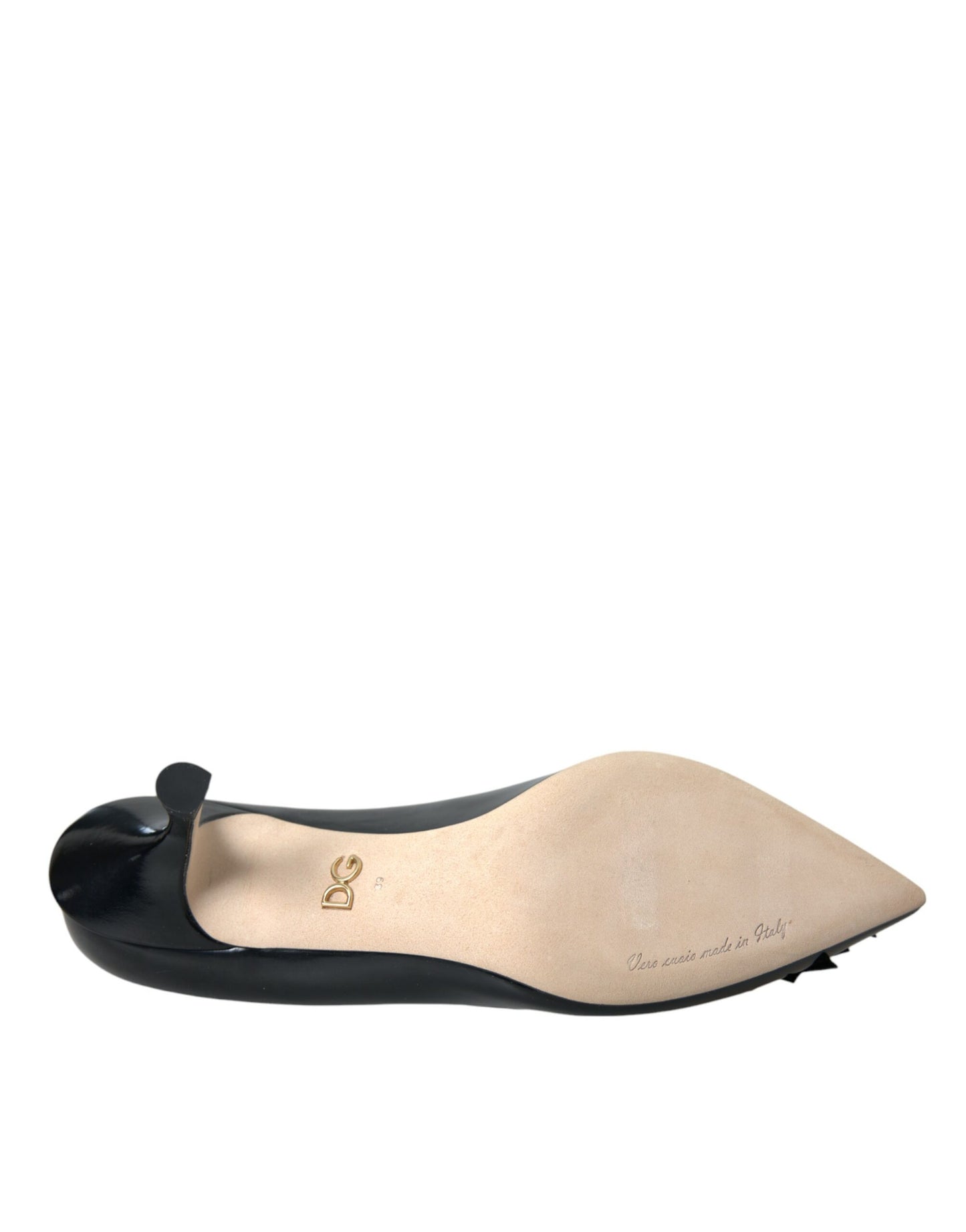 Dolce & Gabbana – Pumps mit BOOM-Patch aus schwarzem Leder