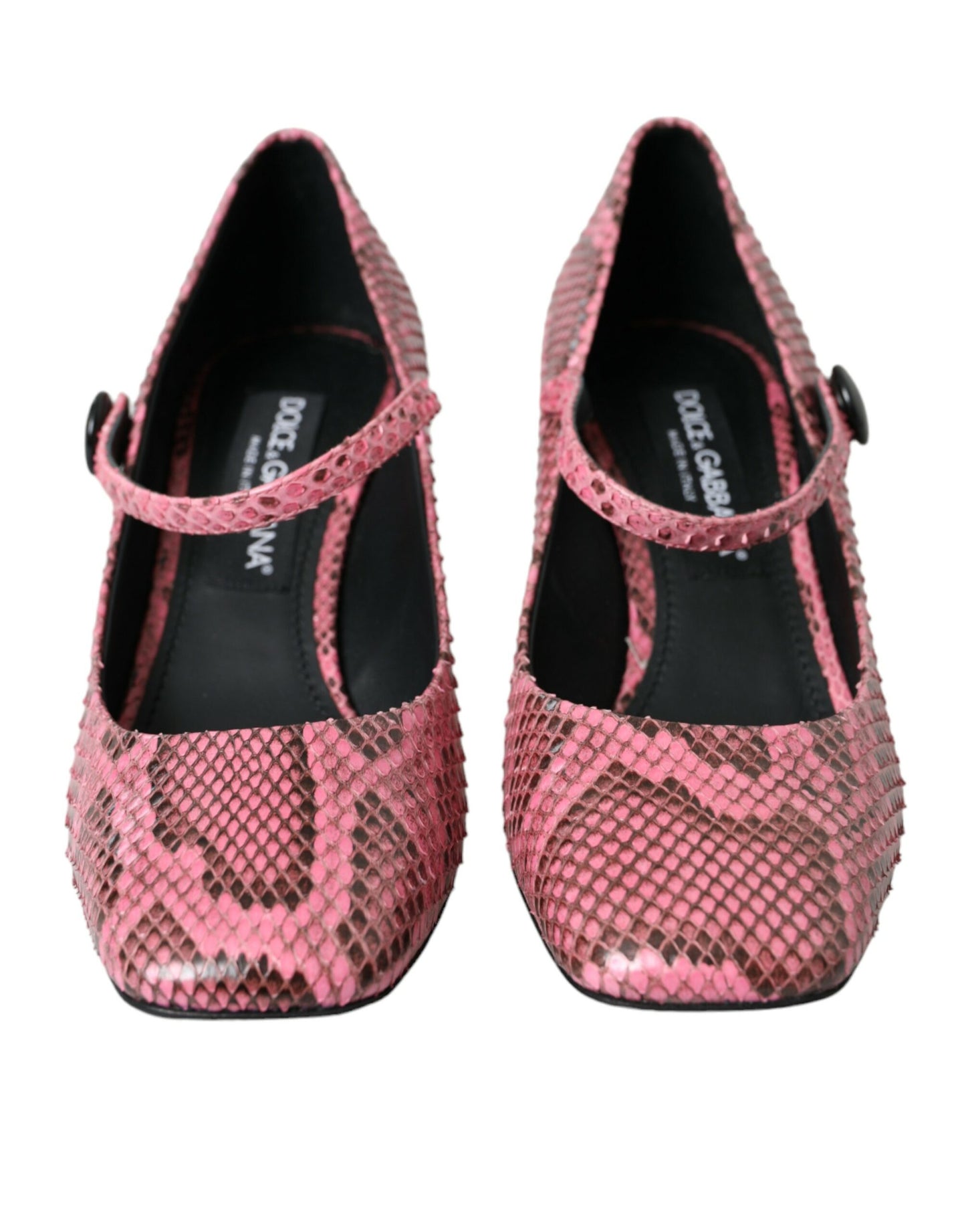 Dolce & Gabbana Mary Jane Heels aus rosa Pythonleder