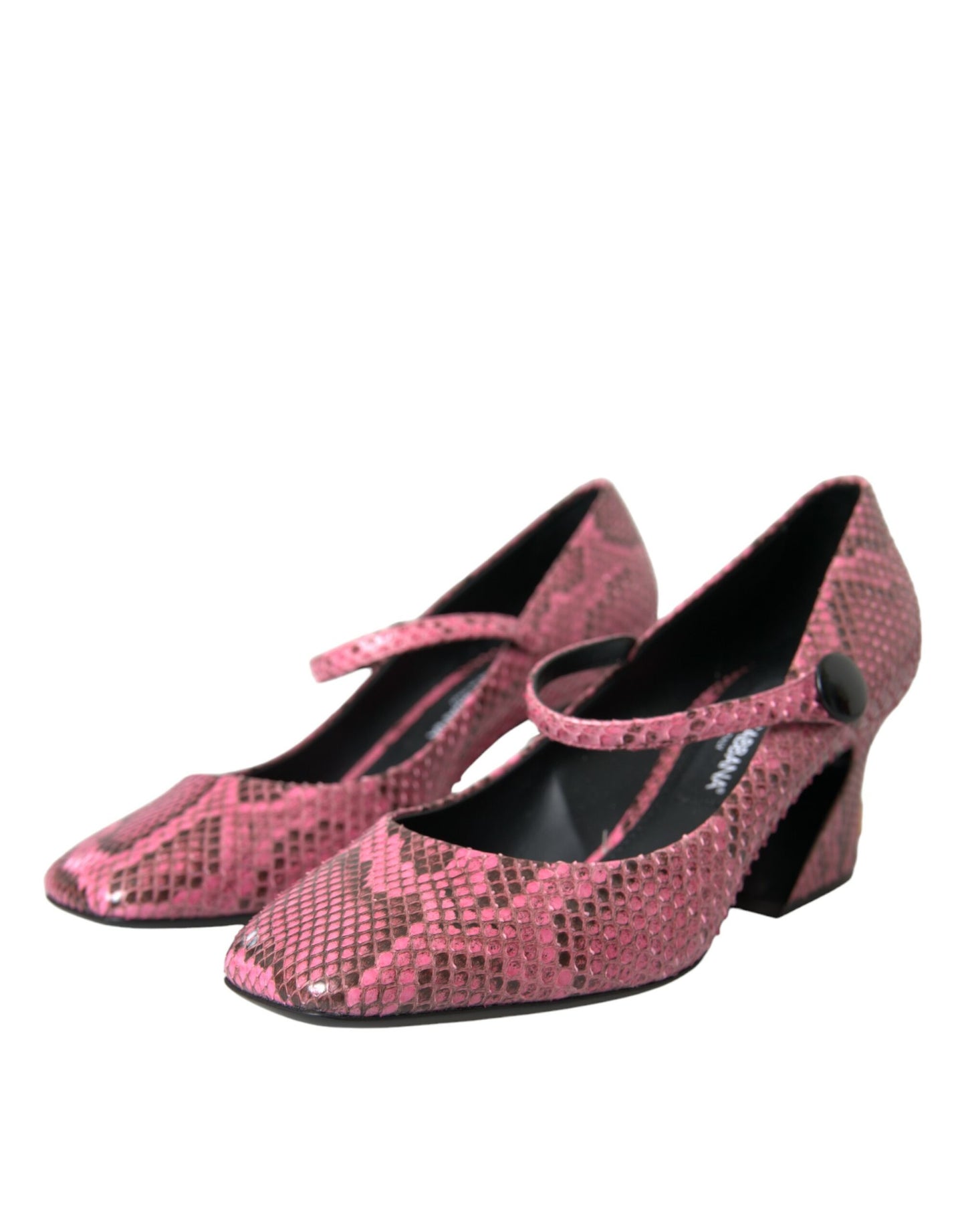 Dolce & Gabbana Mary Jane Heels aus rosa Pythonleder