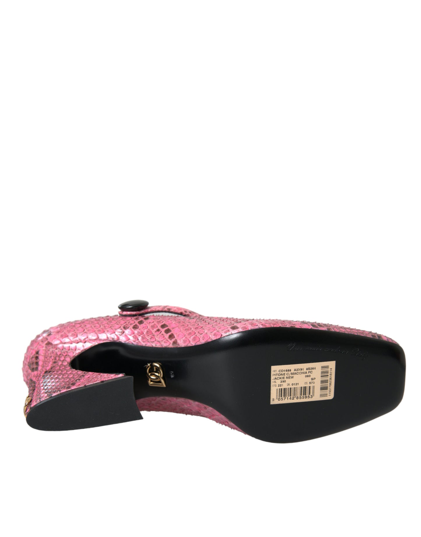 Dolce & Gabbana Mary Jane Heels aus rosa Pythonleder