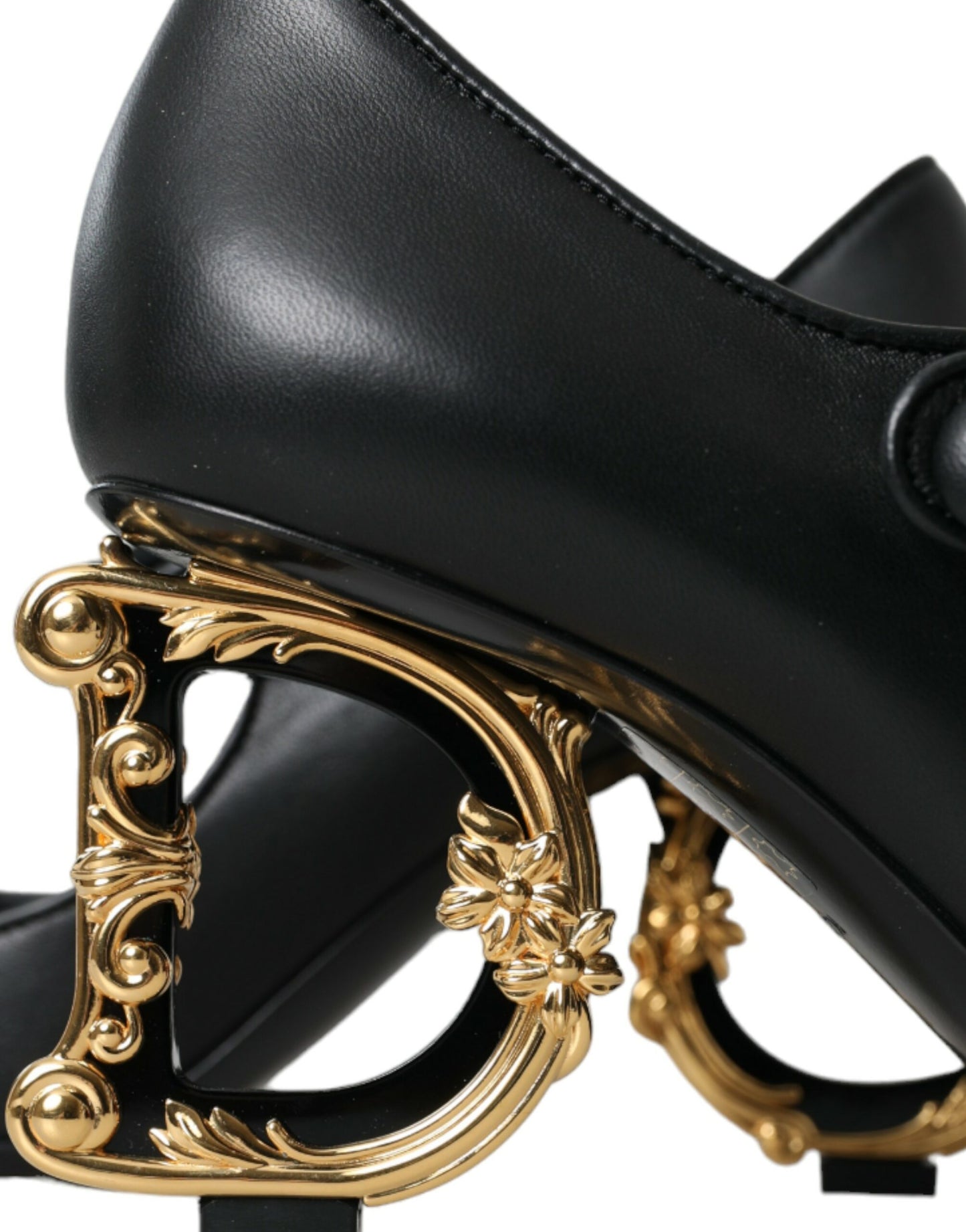 Dolce & Gabbana – Mary-Jane-Pumps aus schwarzem Leder mit Logo