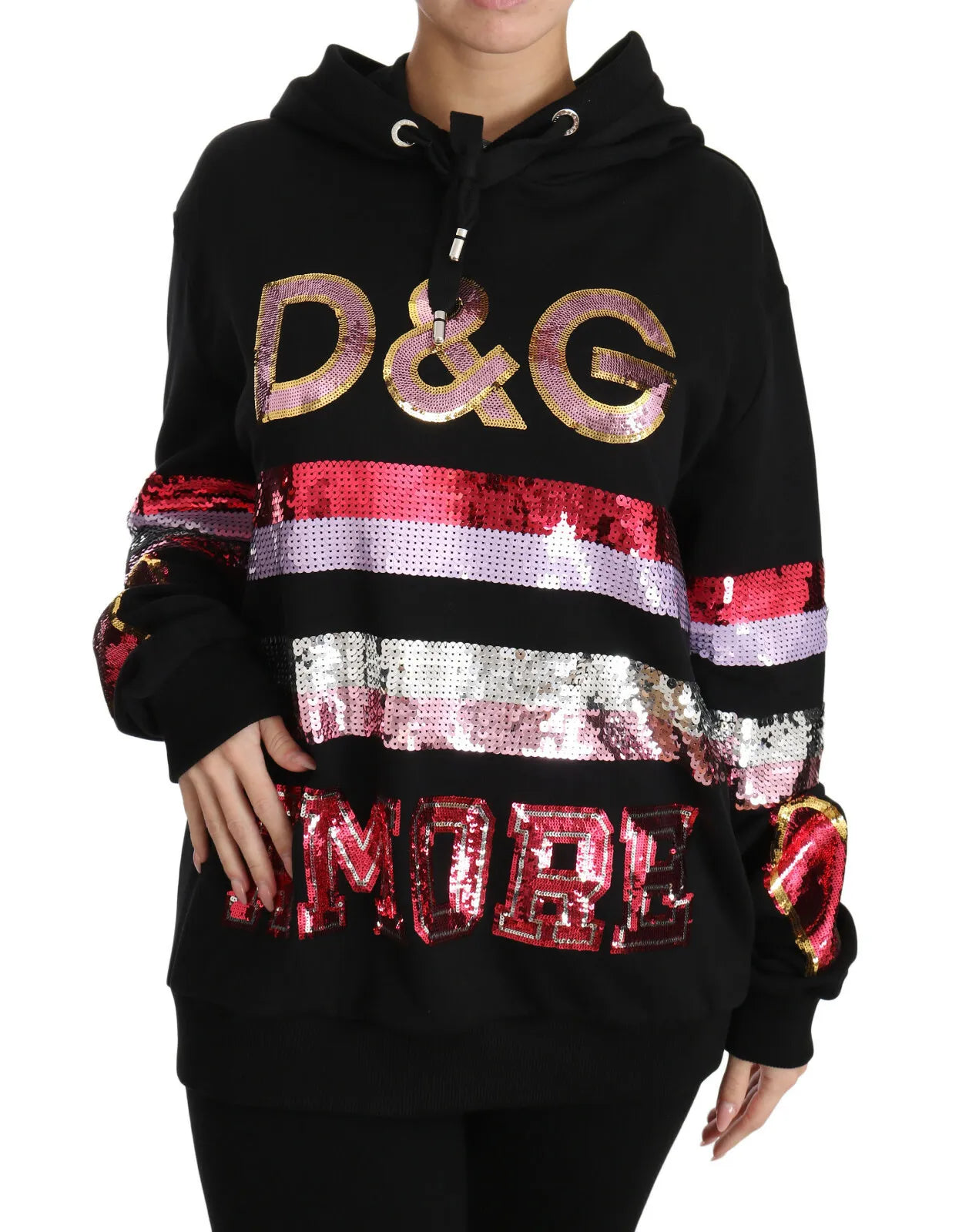 Dolce & Gabbana DG Pailletten-Kapuzenpullover