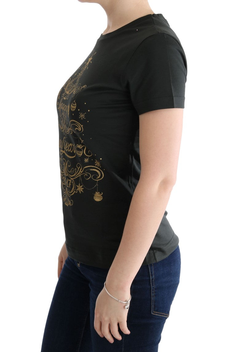 Dolce & Gabbana Grünes Baumwoll-T-Shirt mit Motiv 2017