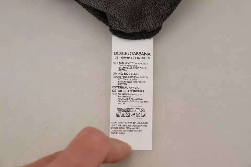 Dolce & Gabbana – Schwarzes Kapuzensweatshirt aus Baumwolle mit Logo