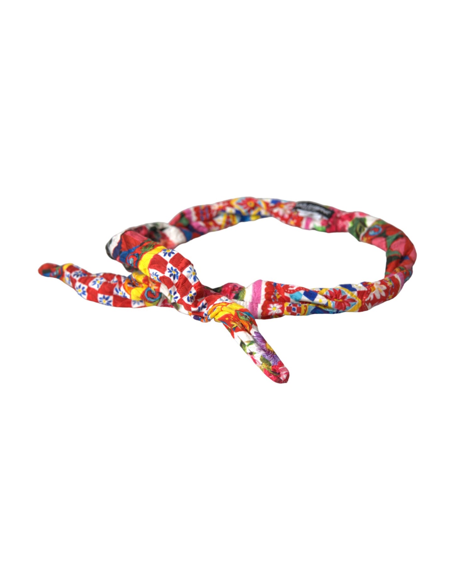 Mehrfarbiger Taillengürtel mit Carretto-Print von Dolce & Gabbana