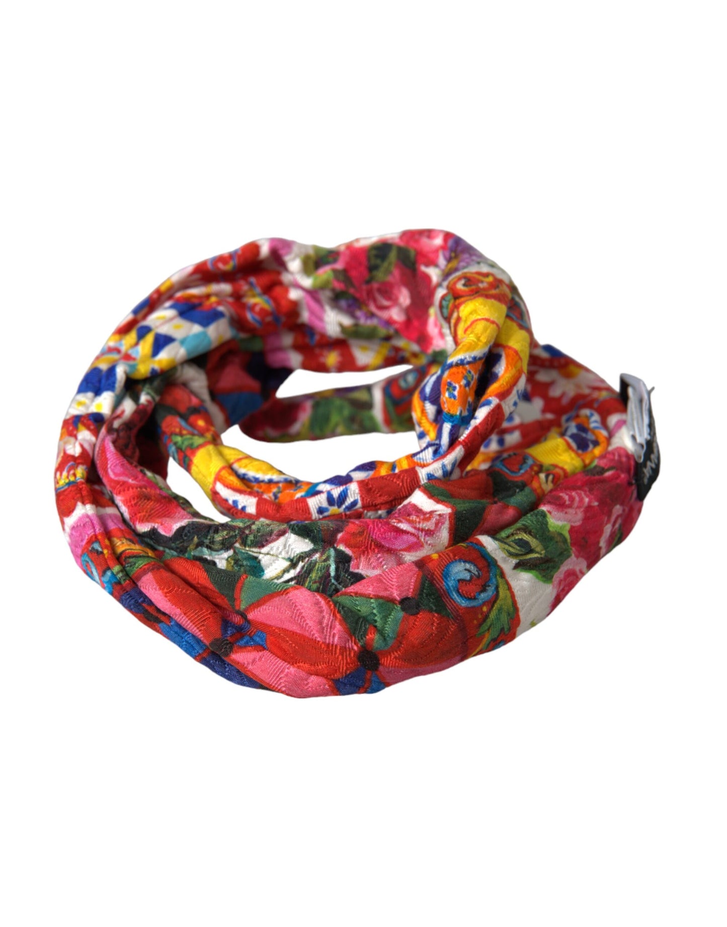 Mehrfarbiger Taillengürtel mit Carretto-Print von Dolce & Gabbana