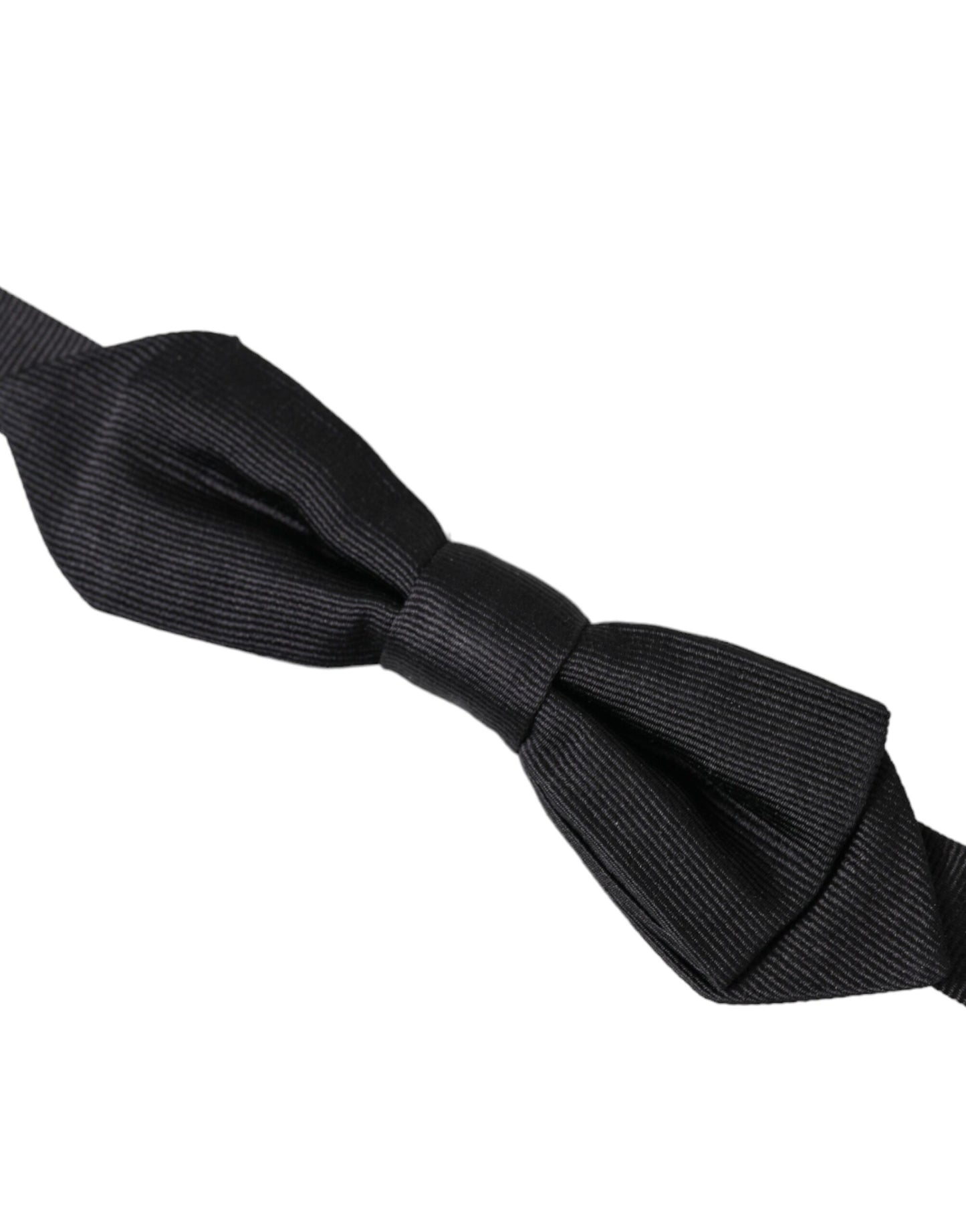 Dolce & Gabbana Herrenfliege mit verstellbarem Halsausschnitt, schwarze Seide