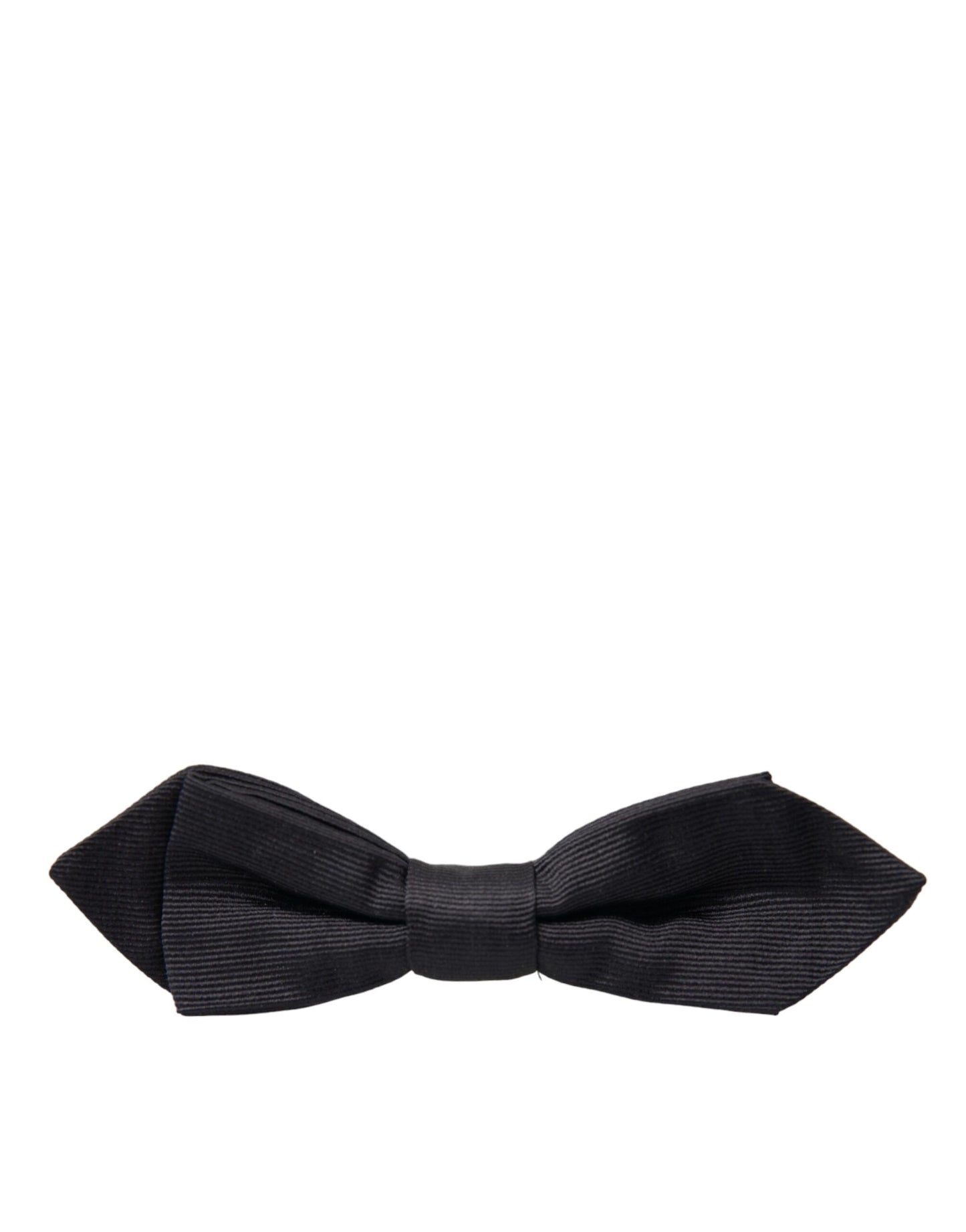 Dolce & Gabbana Herrenfliege mit verstellbarem Halsausschnitt, schwarze Seide
