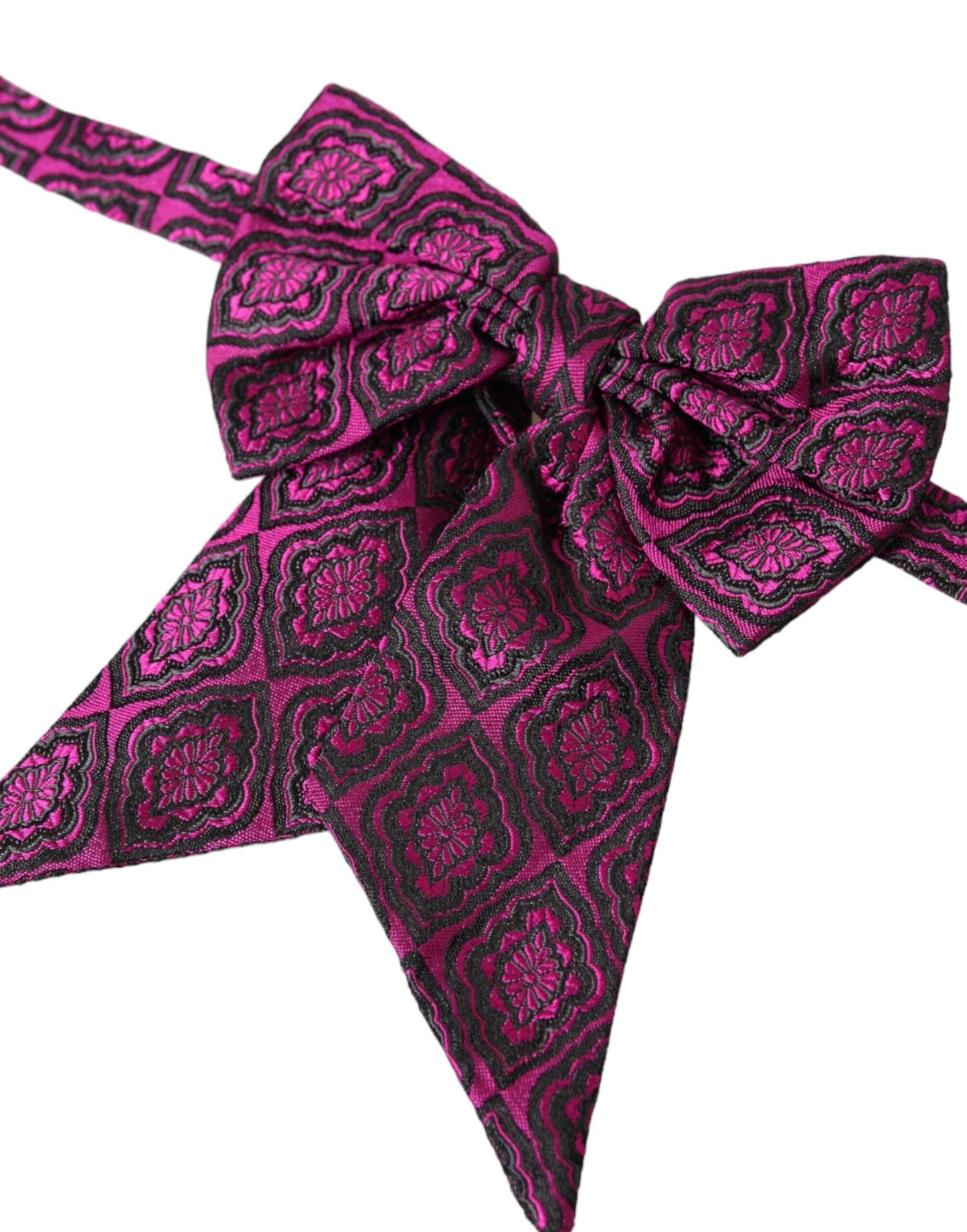 Dolce & Gabbana Herrenfliege aus Seide mit violettem Band und verstellbarem Hals