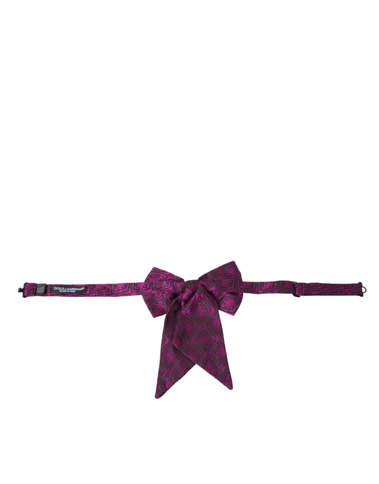 Dolce & Gabbana Herrenfliege aus Seide mit violettem Band und verstellbarem Hals