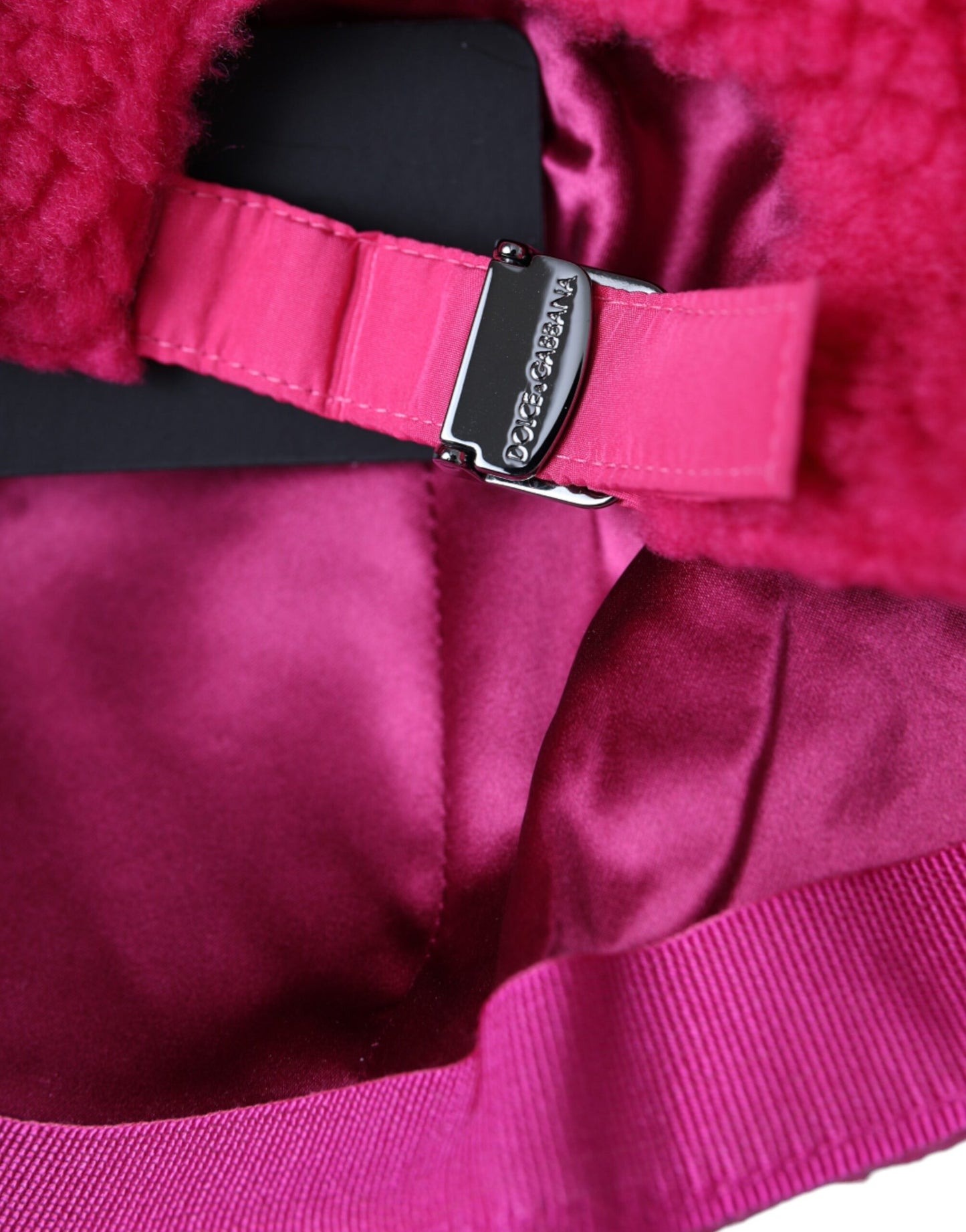 Dolce & Gabbana – Baseballmütze aus Fleece und Plüsch in Rosa für Herren