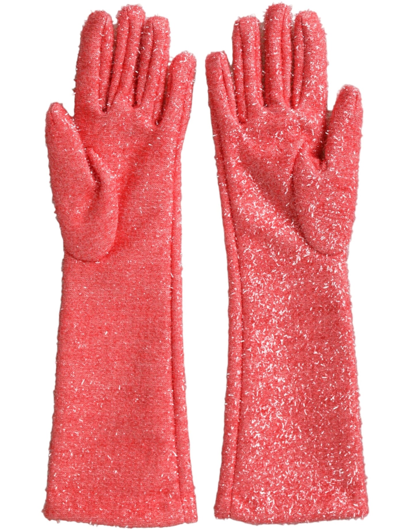 Dolce & Gabbana – Rosa Lurex Fantasia – Mittellange Handschuhe