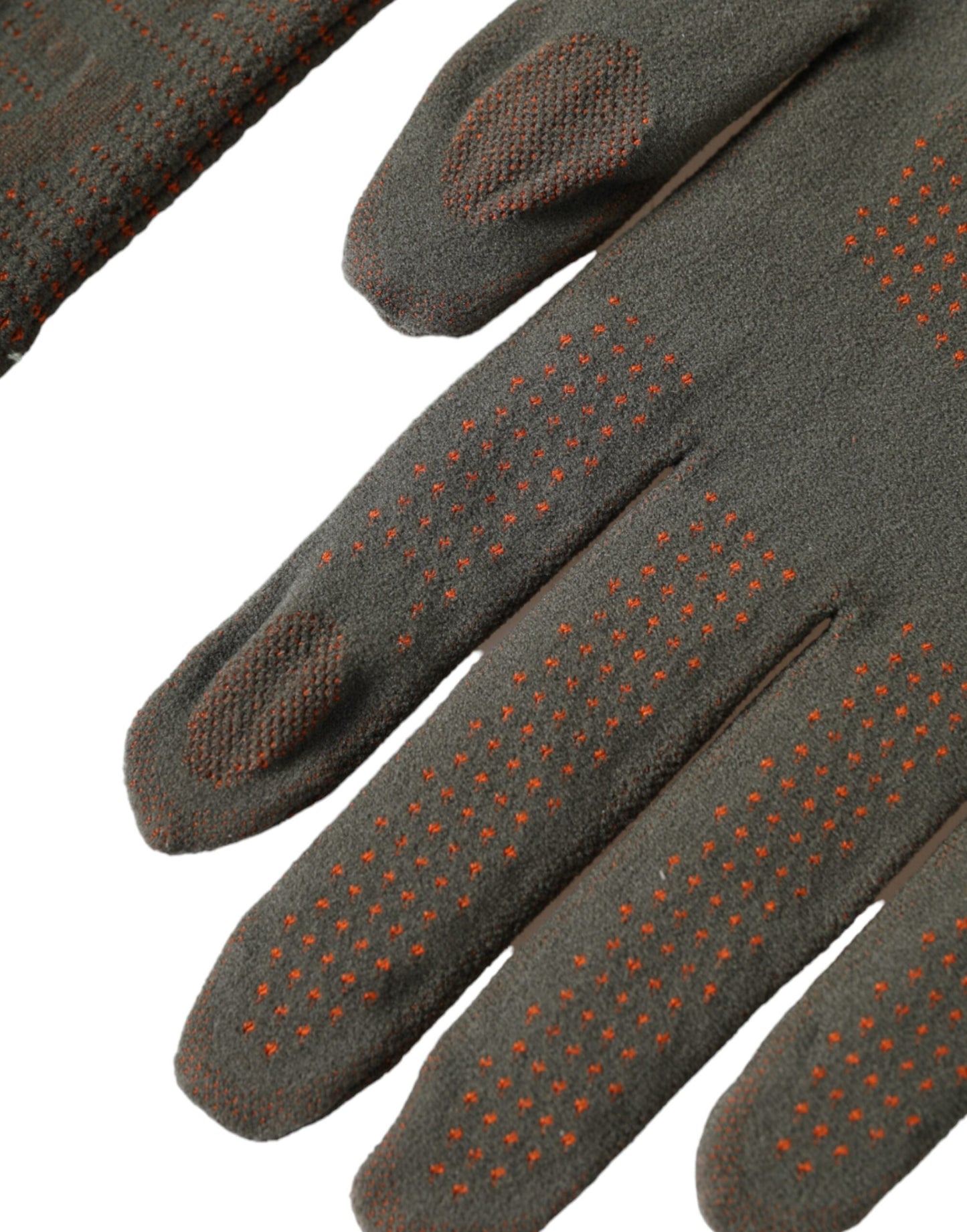 Dolce & Gabbana – Handgelenklange Handschuhe aus Stretch-Baumwolle in Braun