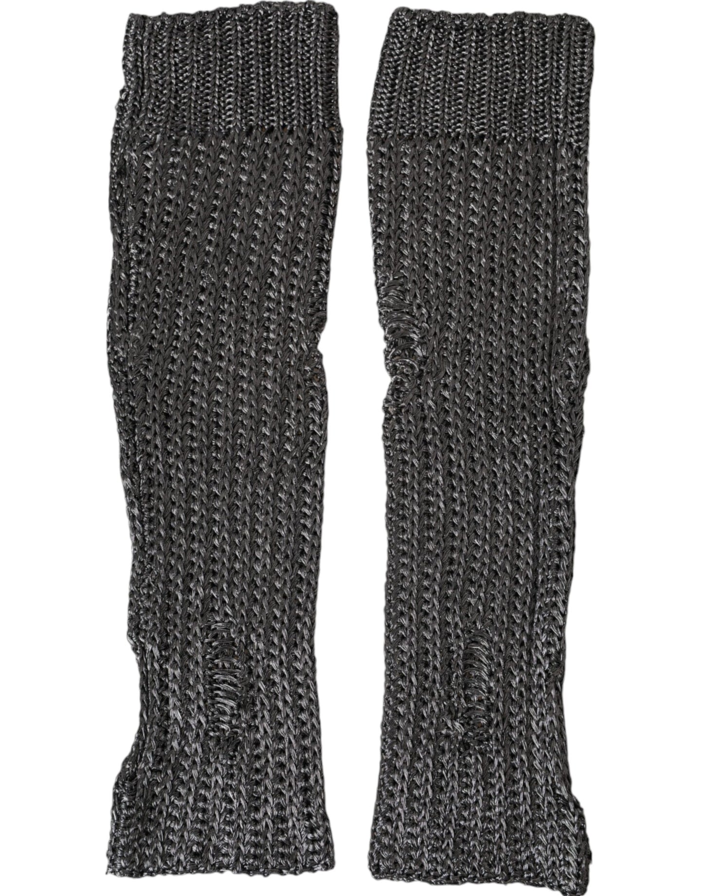 Dolce & Gabbana – Fingerlose Handschuhe aus grauer Viskose