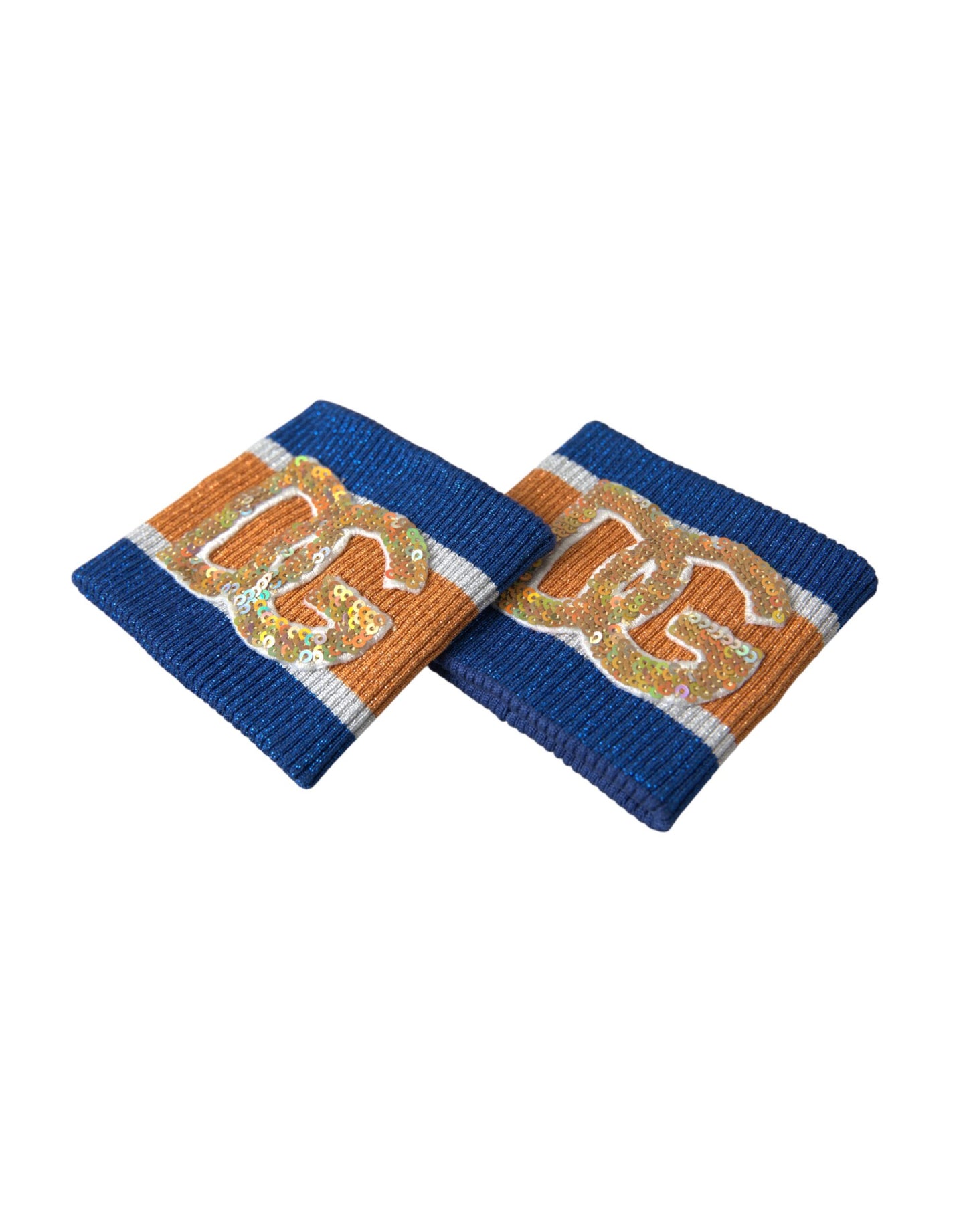 Dolce & Gabbana – Viskose-Armband mit mehrfarbigem Logo und Pailletten