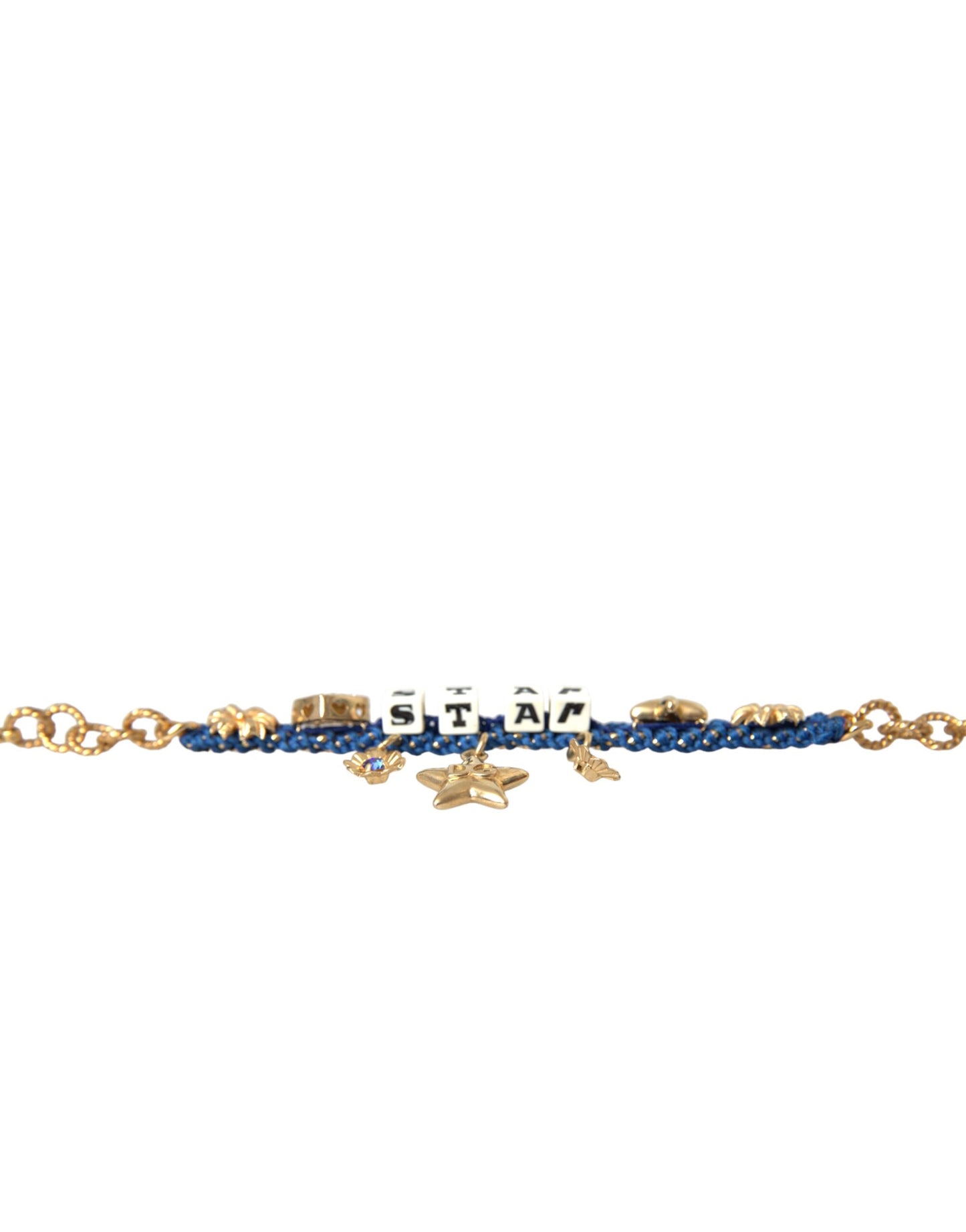 Dolce & Gabbana – Goldfarbenes Messing-Kettenarmband mit Sternmotiv