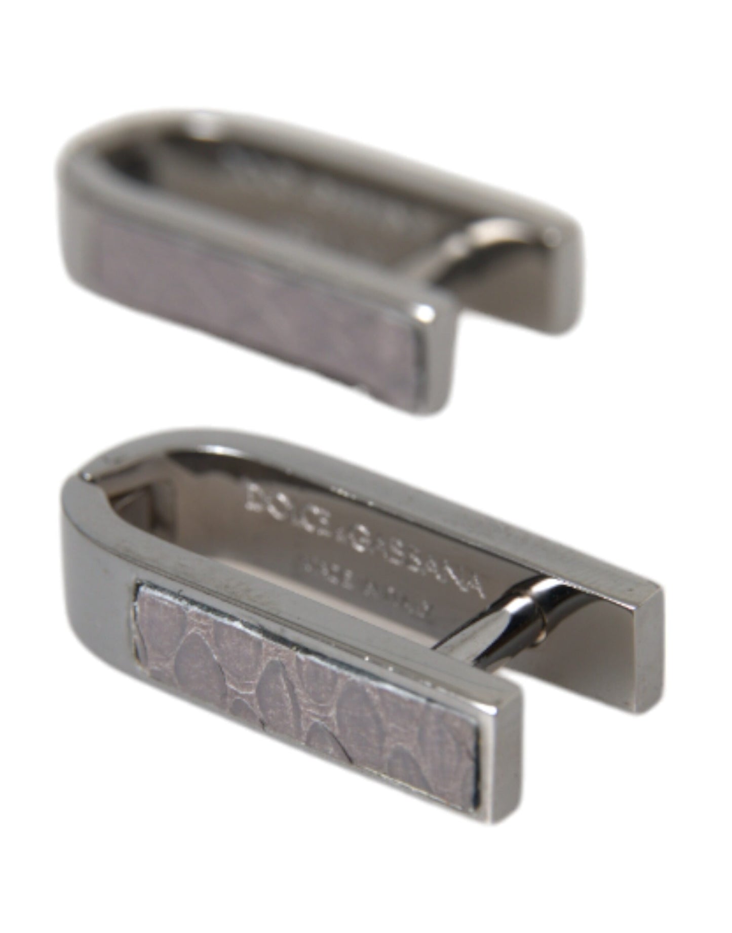 Dolce & Gabbana Herren-Manschettenknöpfe aus versilbertem Metall und Messing