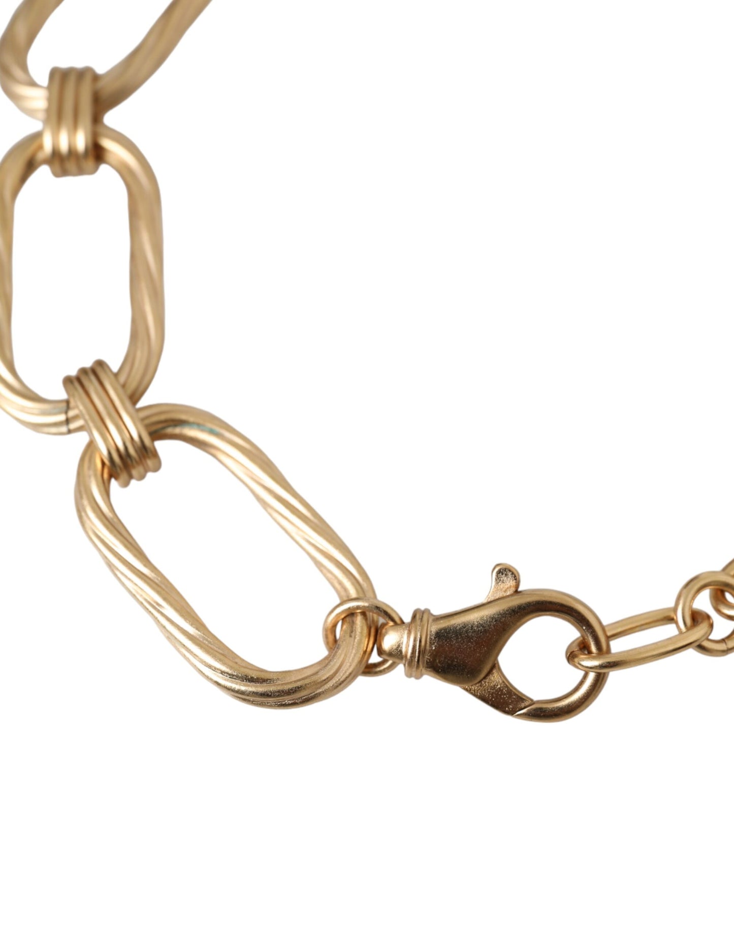 Dolce & Gabbana – Halskette mit großer Gliederkette aus goldfarbenem Messing