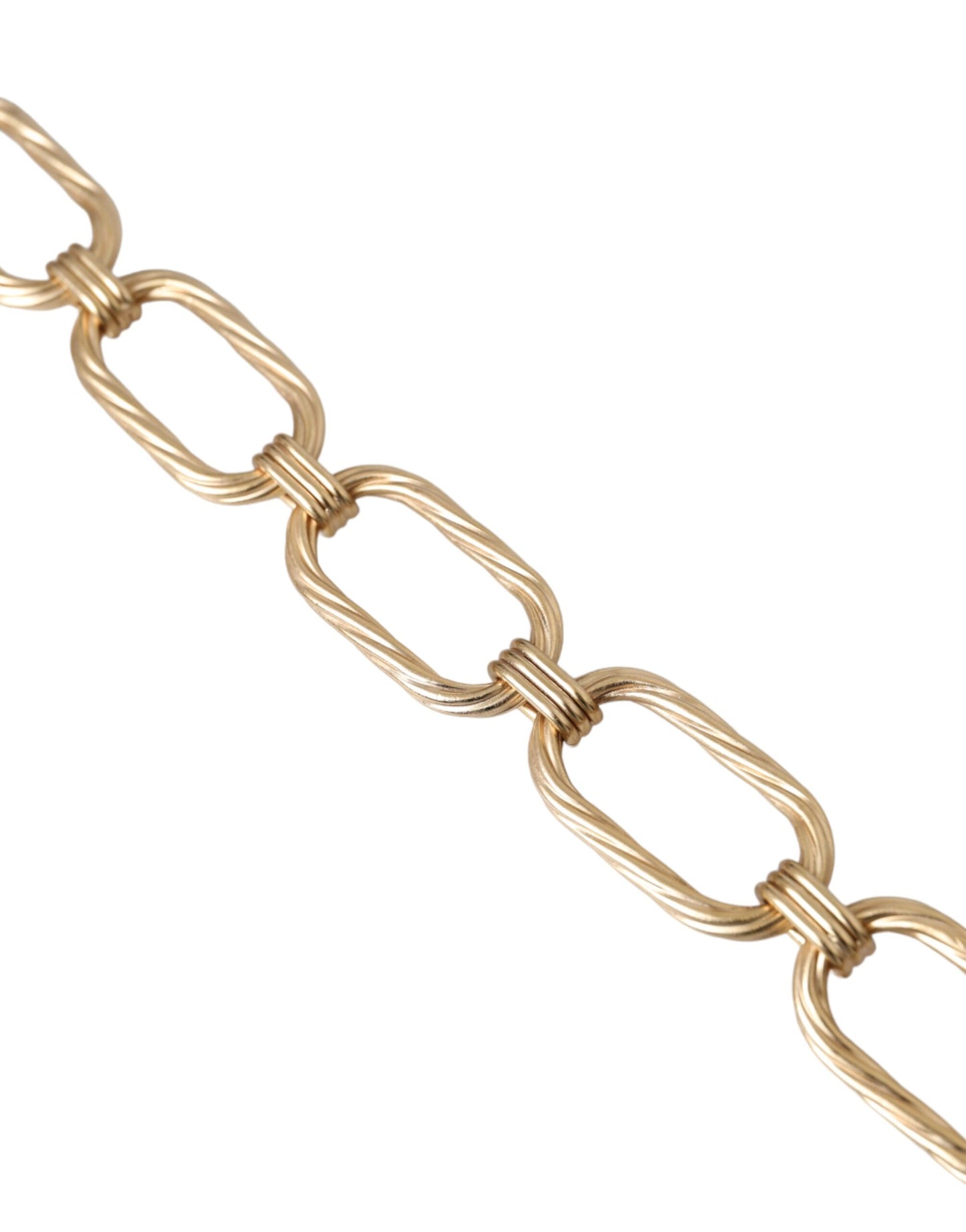Dolce & Gabbana – Halskette mit großer Gliederkette aus goldfarbenem Messing