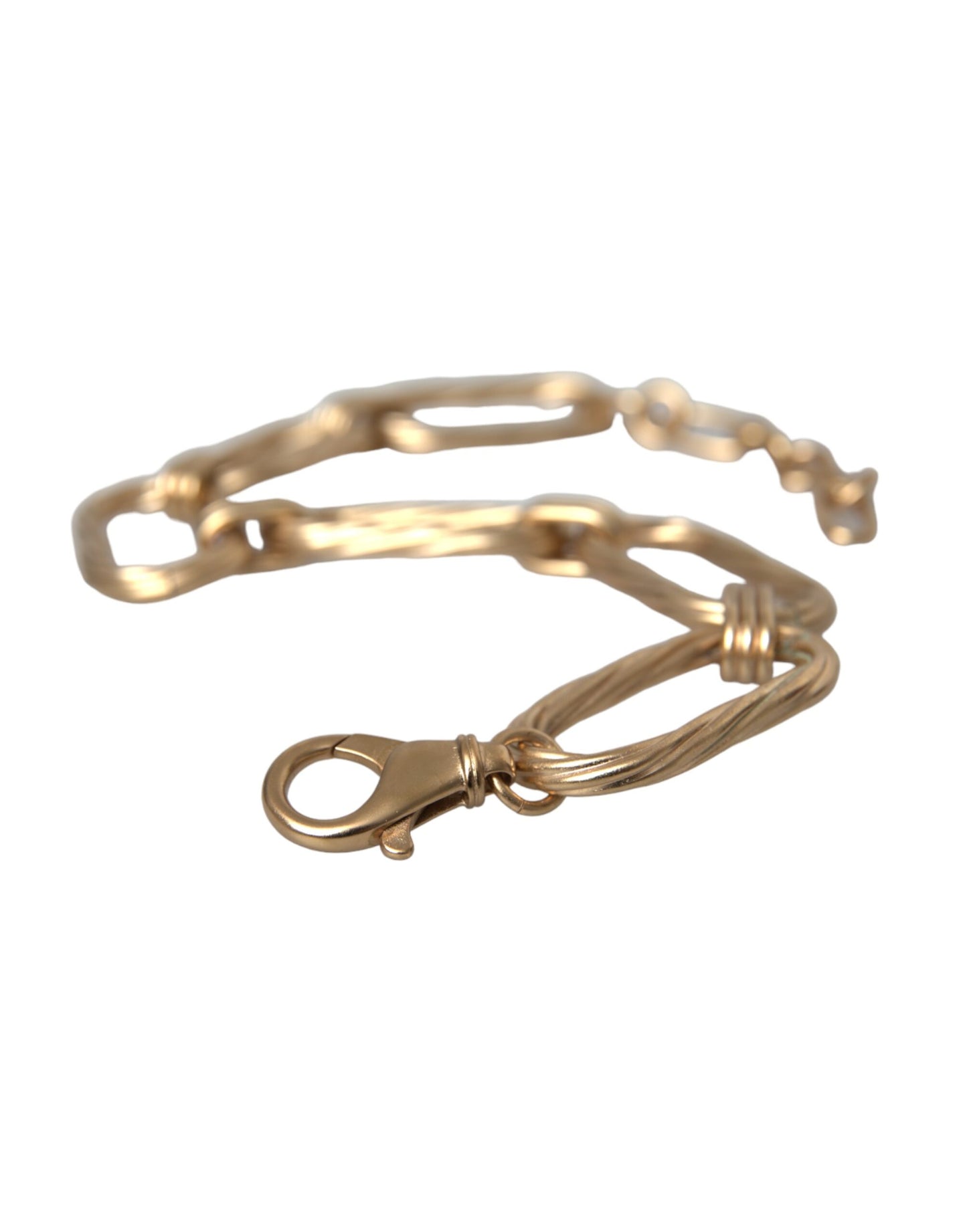 Dolce & Gabbana – Halskette mit großer Gliederkette aus goldfarbenem Messing