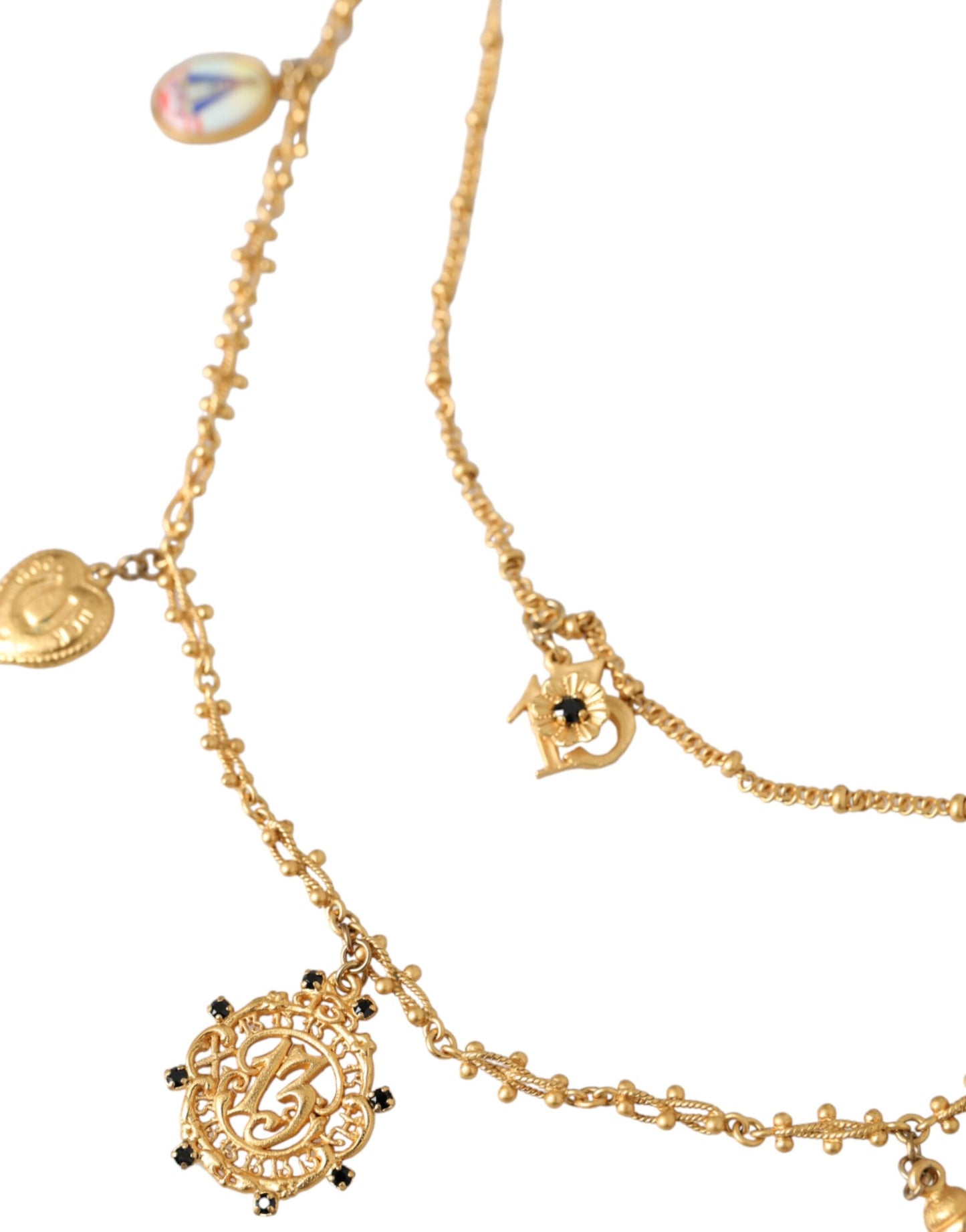 Dolce & Gabbana – Statement-Halskette „Sicily“ aus Messing mit goldfarbener Kette