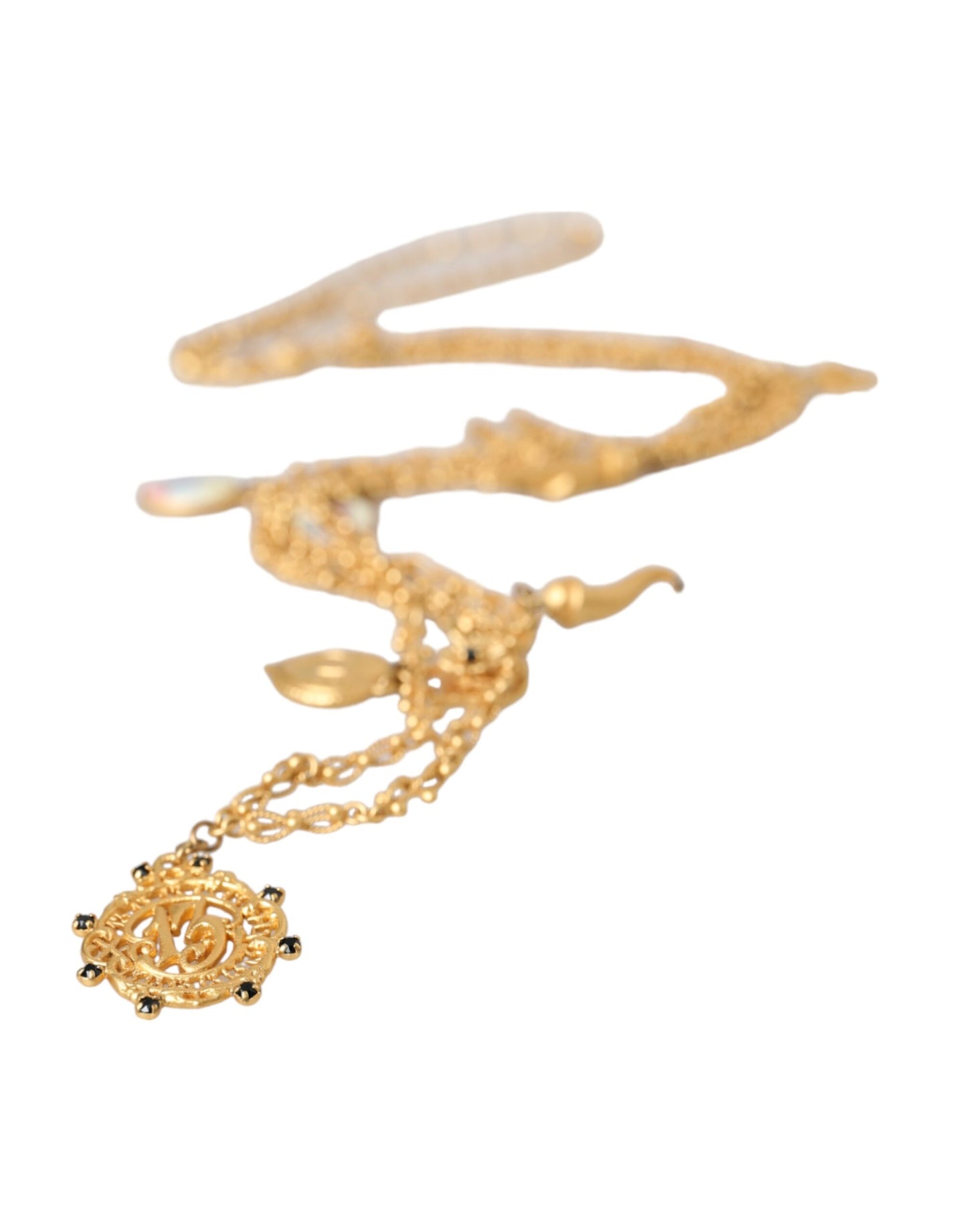 Dolce & Gabbana – Statement-Halskette „Sicily“ aus Messing mit goldfarbener Kette