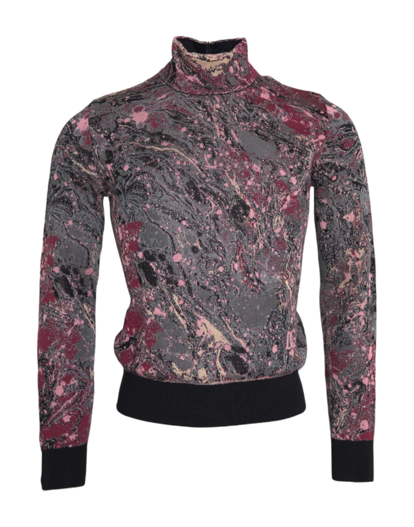 Dolce & Gabbana Herrenpullover mit Rollkragen und mehrfarbiger Grafik