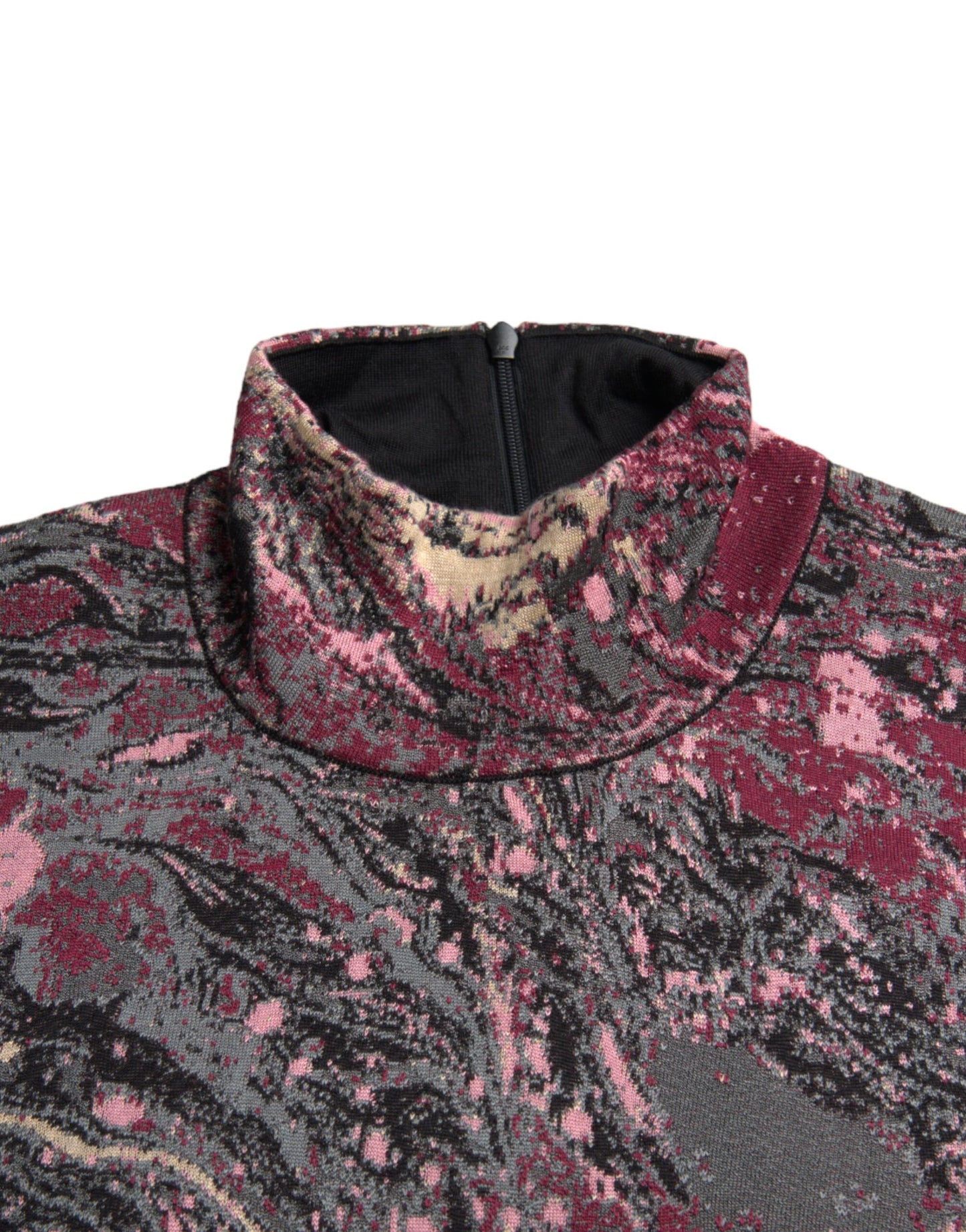 Dolce & Gabbana Herrenpullover mit Rollkragen und mehrfarbiger Grafik
