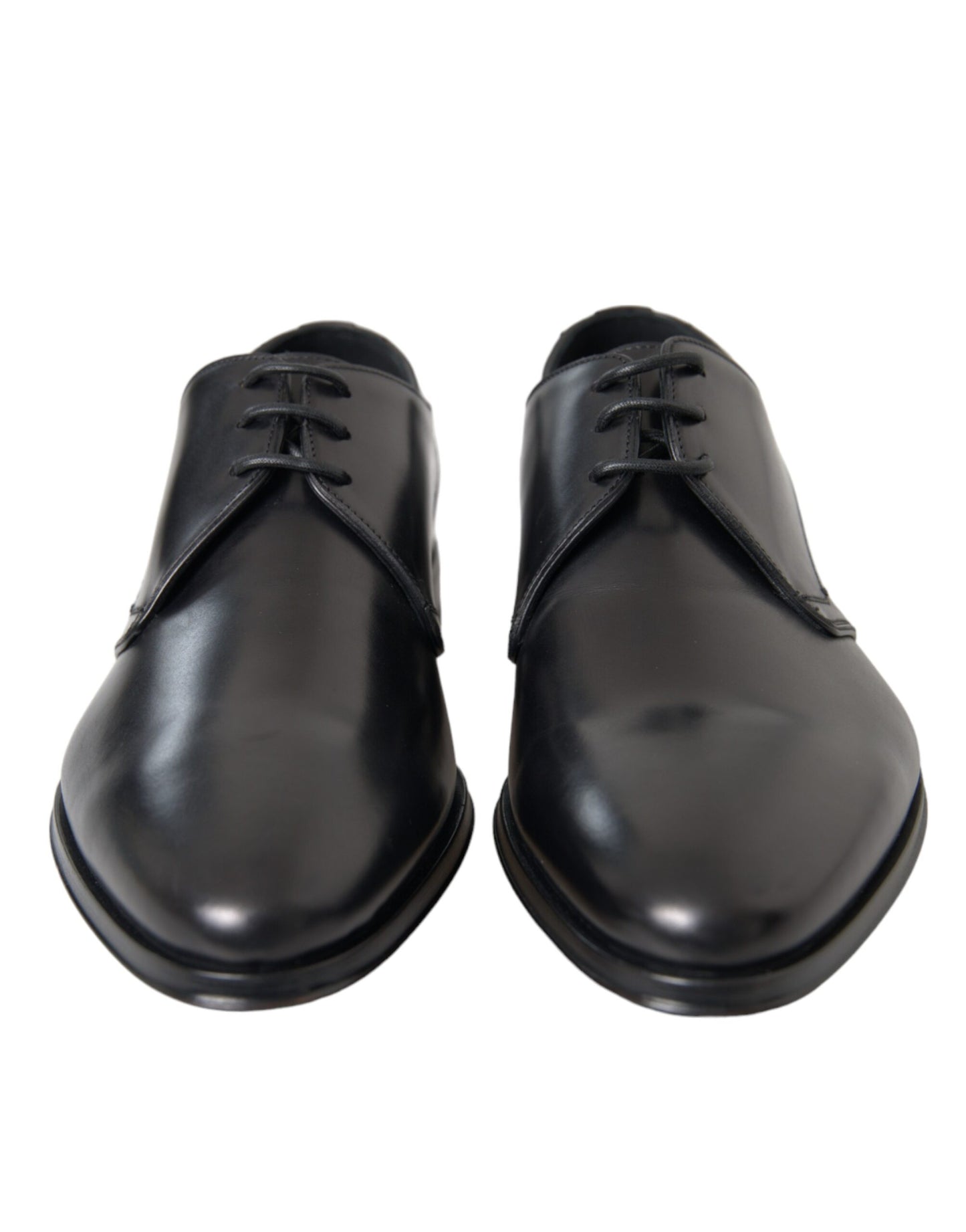 Dolce & Gabbana – Derby-Schuhe aus schwarzem Leder für formelle Anlässe