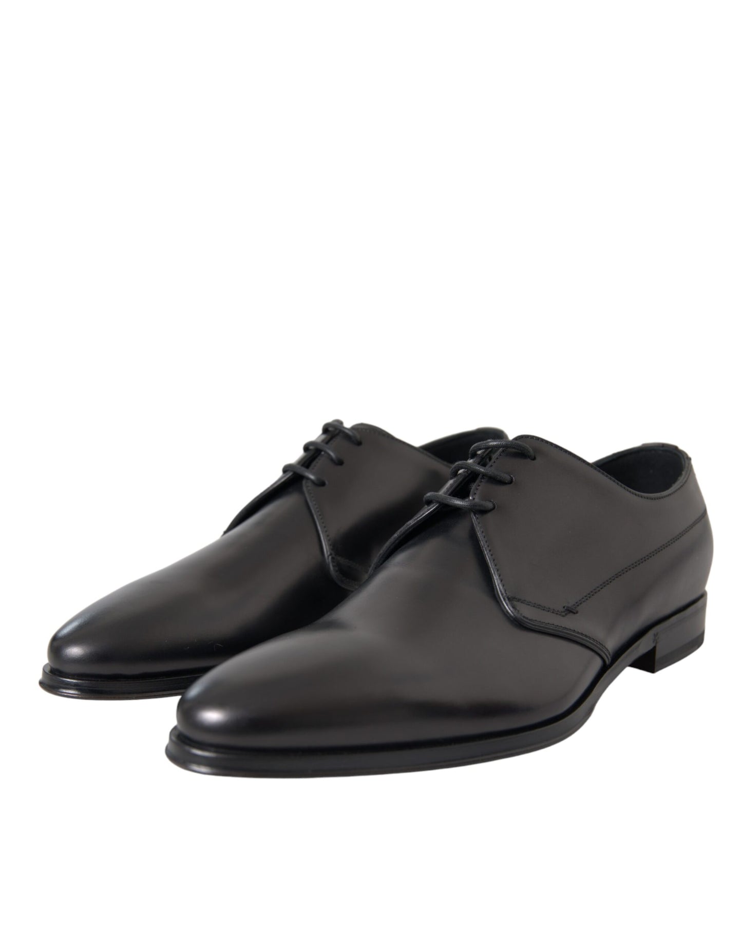 Dolce & Gabbana – Derby-Schuhe aus schwarzem Leder für formelle Anlässe