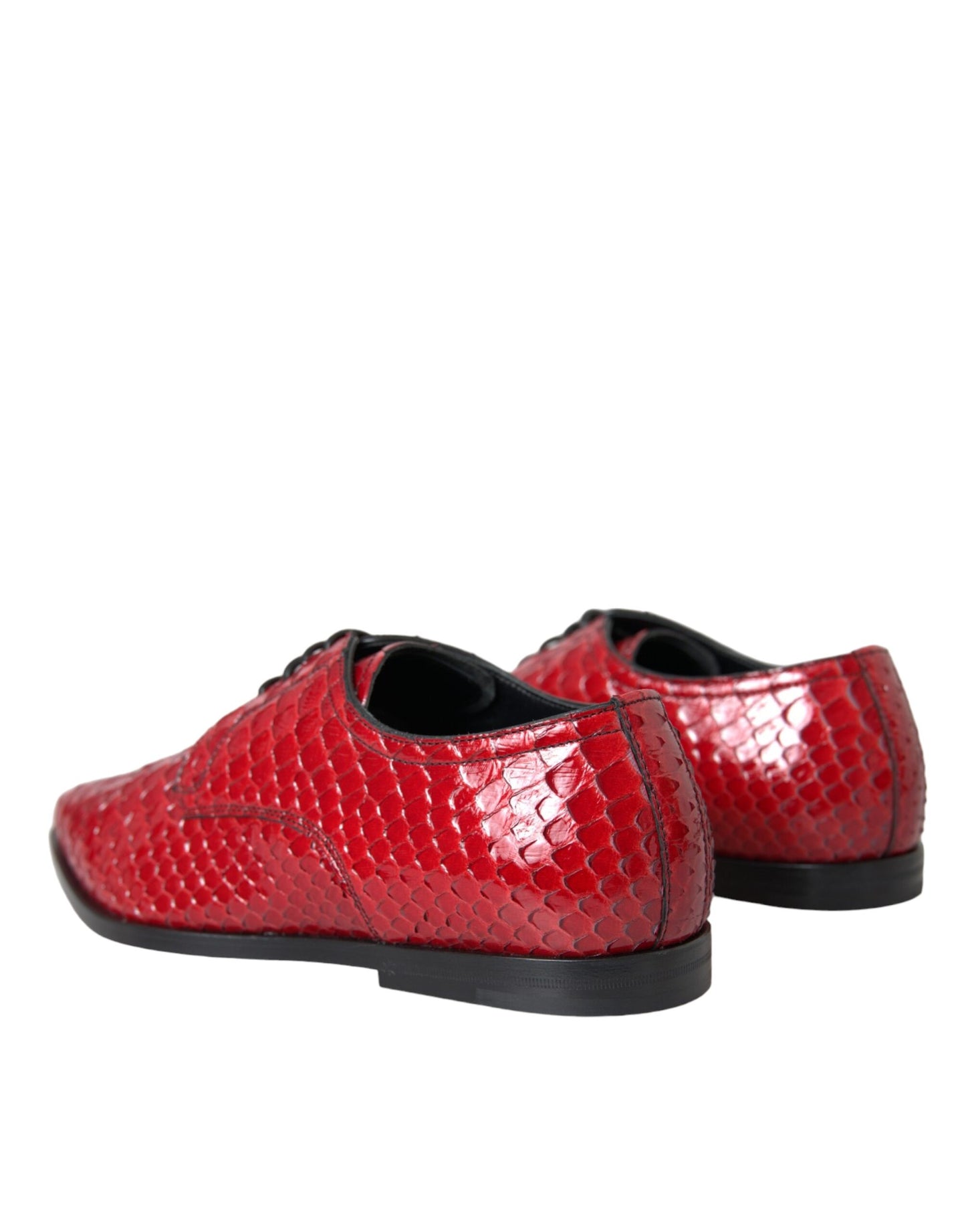 Dolce & Gabbana Rot strukturiert lackierte Derby Herren Formelle Schuhe