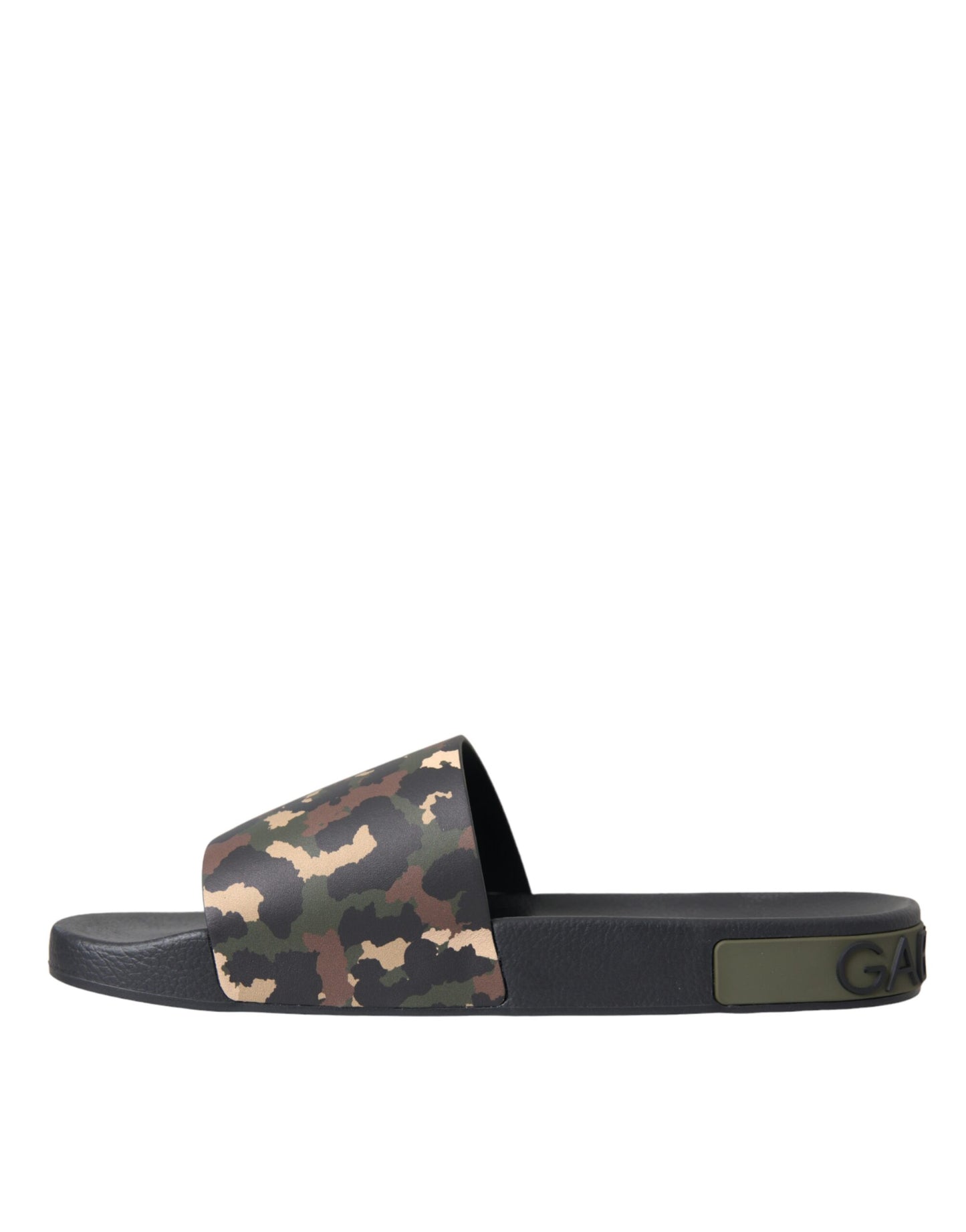 Dolce & Gabbana Mehrfarbige Camouflage-Strandschuhe aus Leder für Herren